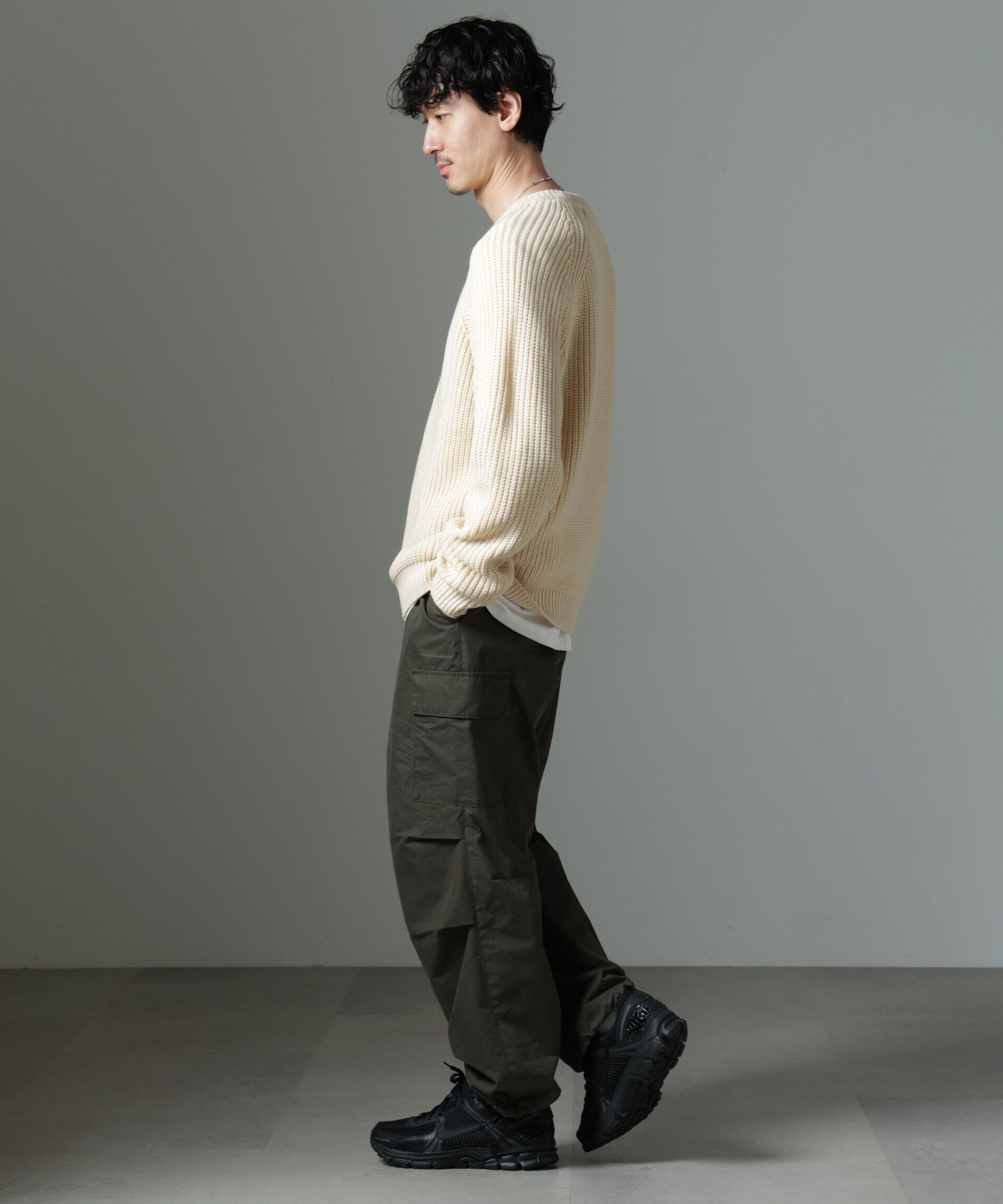 nano･universe「ヴィンテージライクラグランニット」|ニット・セーター|