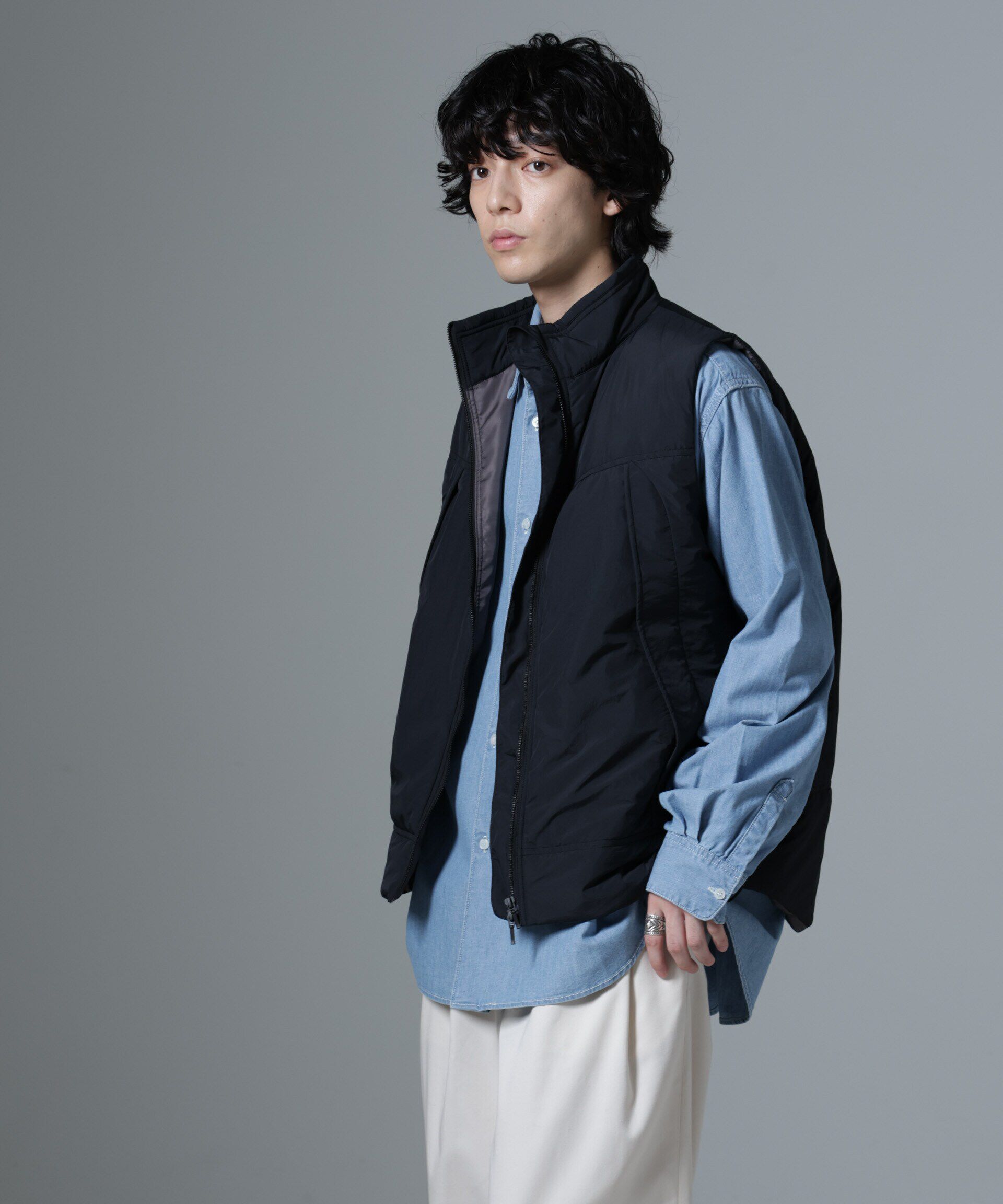 nano･universe「ライトパデッドベスト」|ダウンベスト・ベスト|ブラック