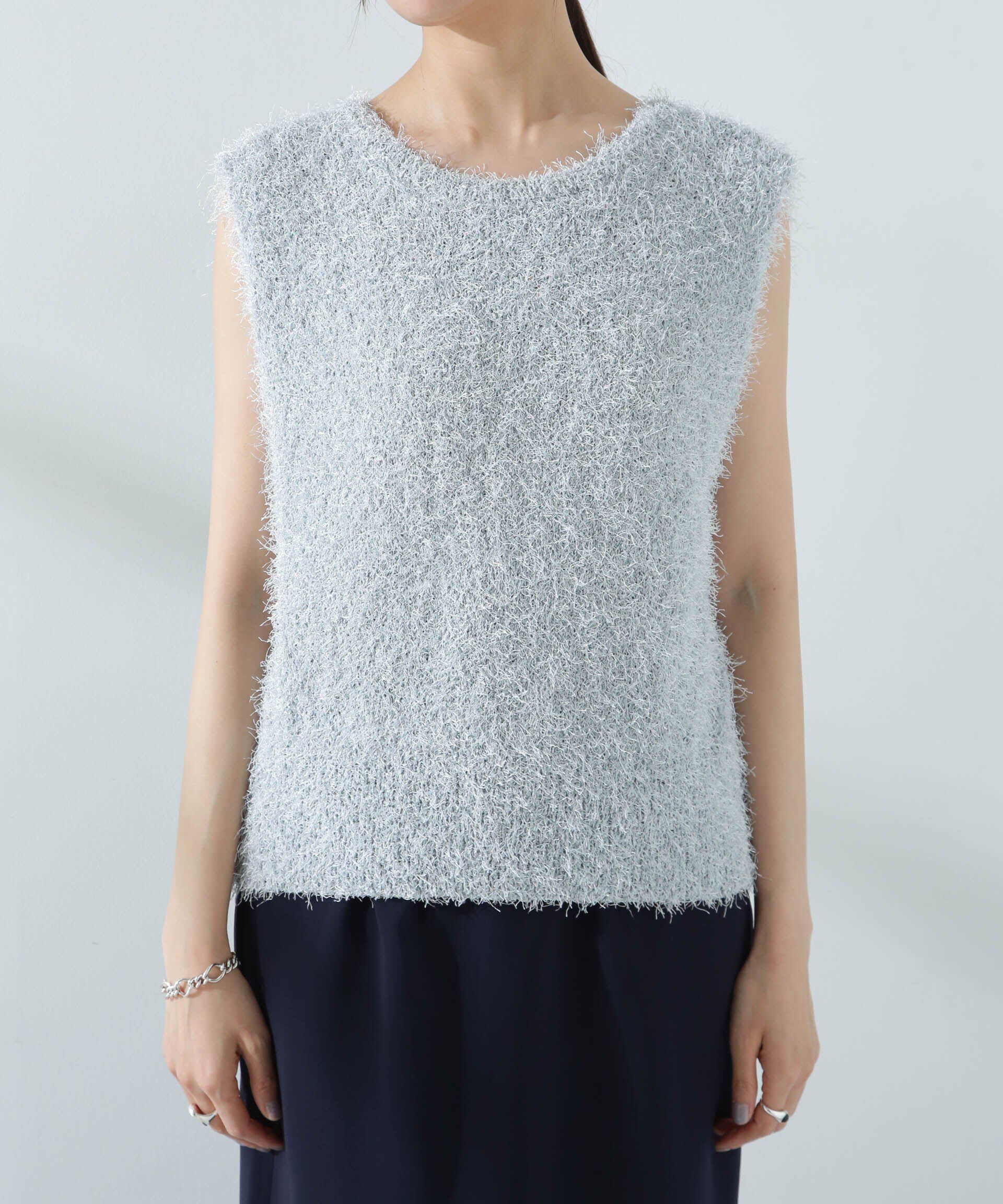 nano･universe「シャギーニットベスト」|ニット・セーター|