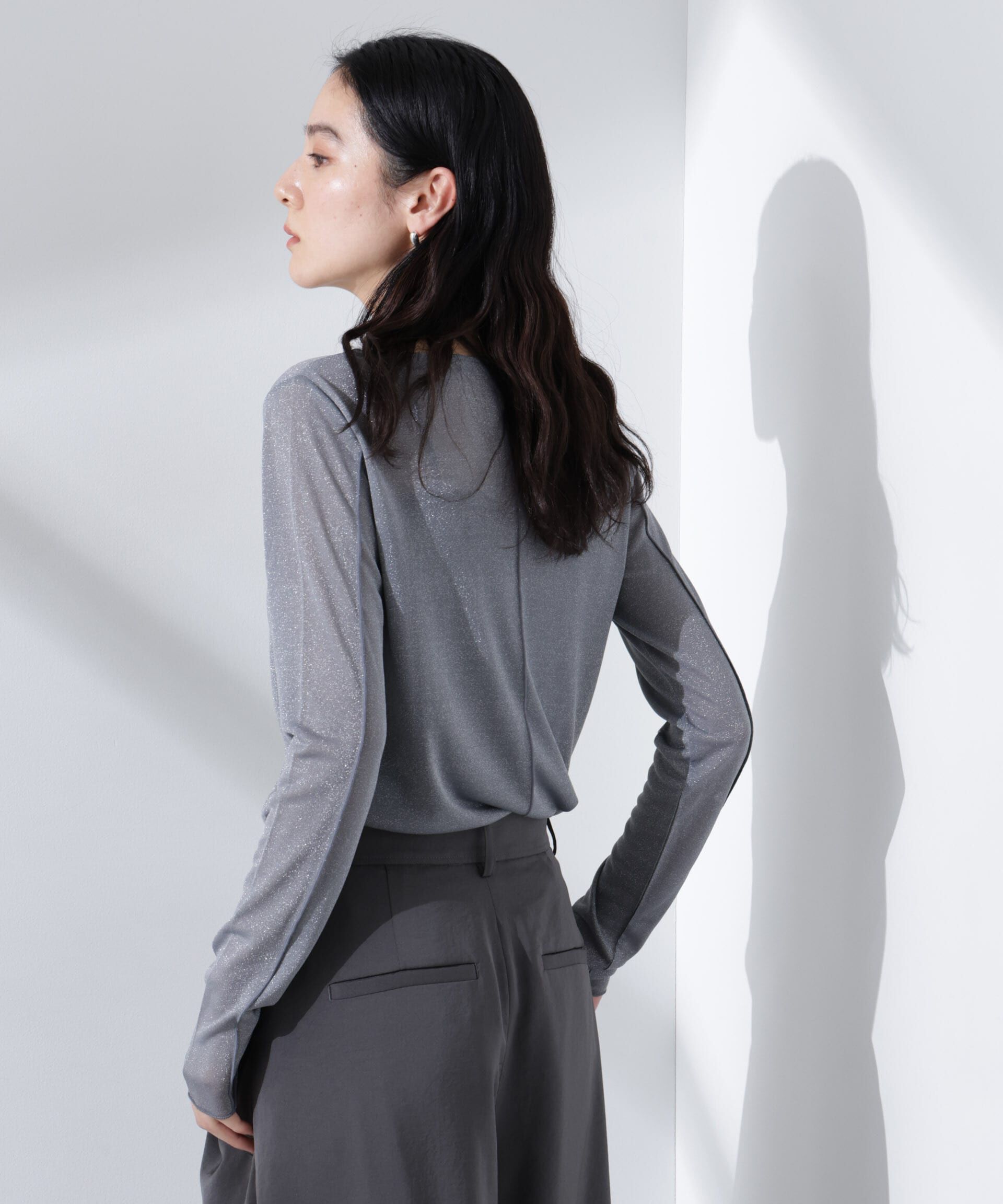 nano･universe「ラメシアーカットトップス」|Tシャツ・カットソー|