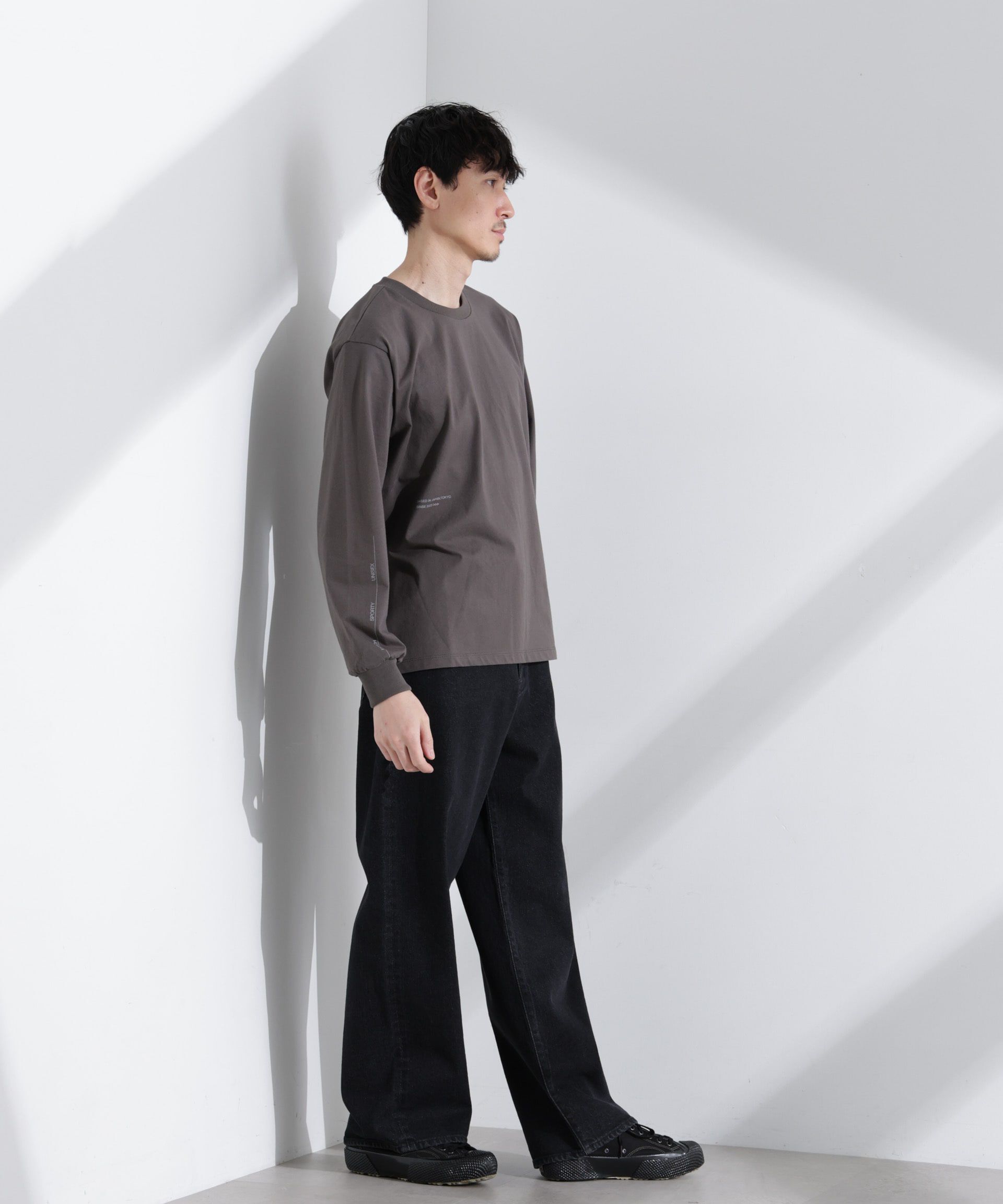 nano･universe「｢NJ/CLUB｣ ロゴプリントロングスリーブTシャツ」|Tシャツ・カットソー|