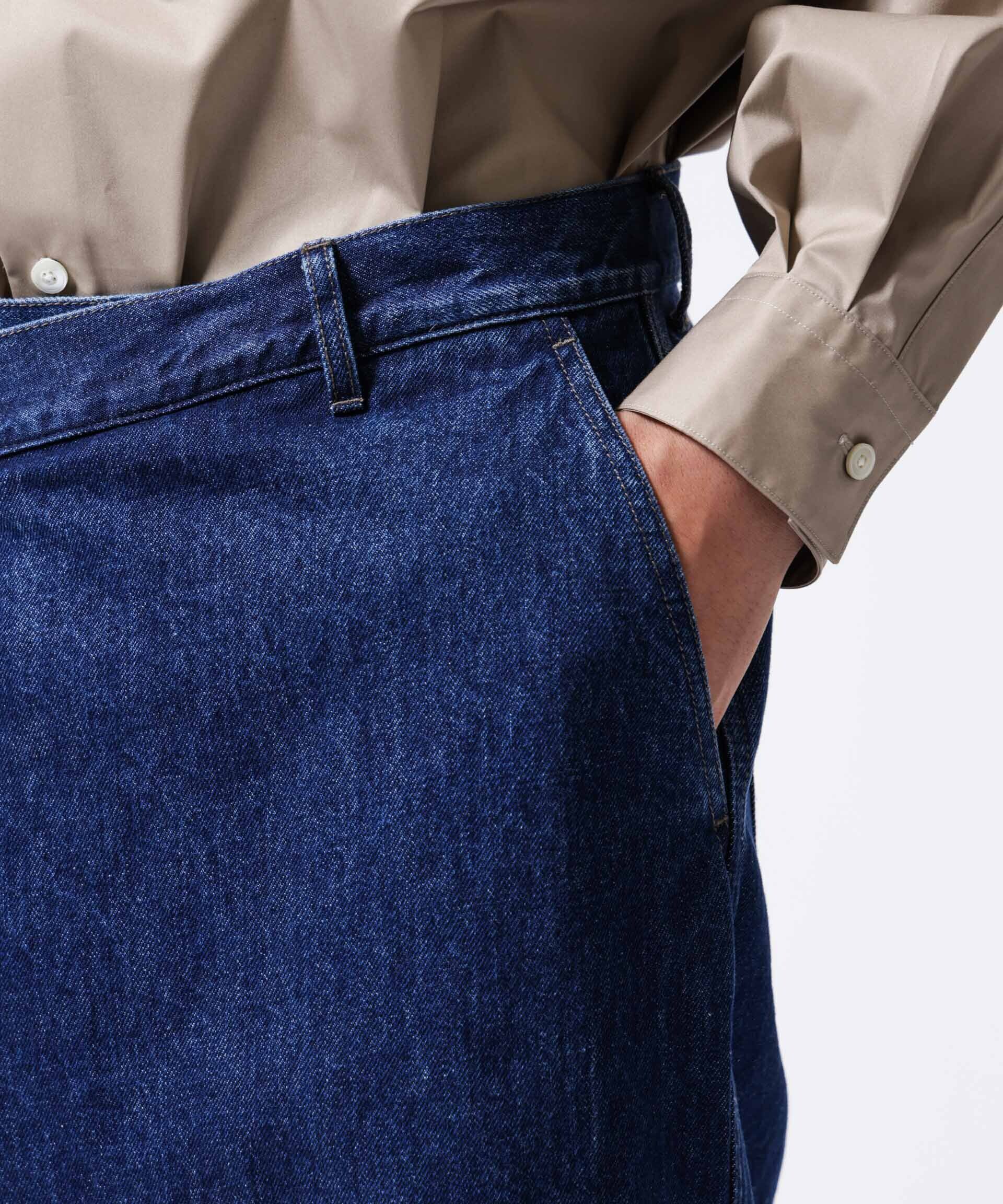 nano･universe「「ASSEMBLANC」ラップディティールデニムトラウザー」|チノ|