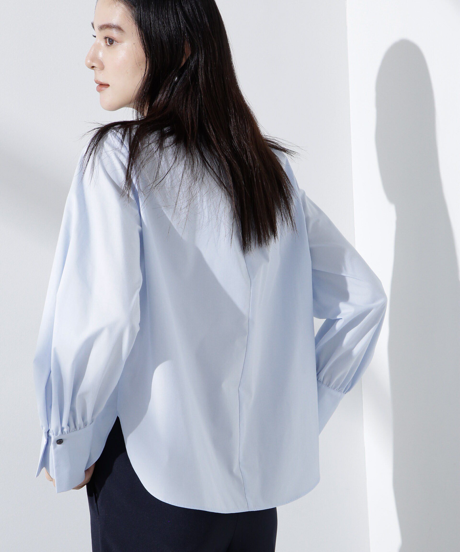 nano･universe「タイプライターボリュームスリーブブラウス」|シャツ・ブラウス|