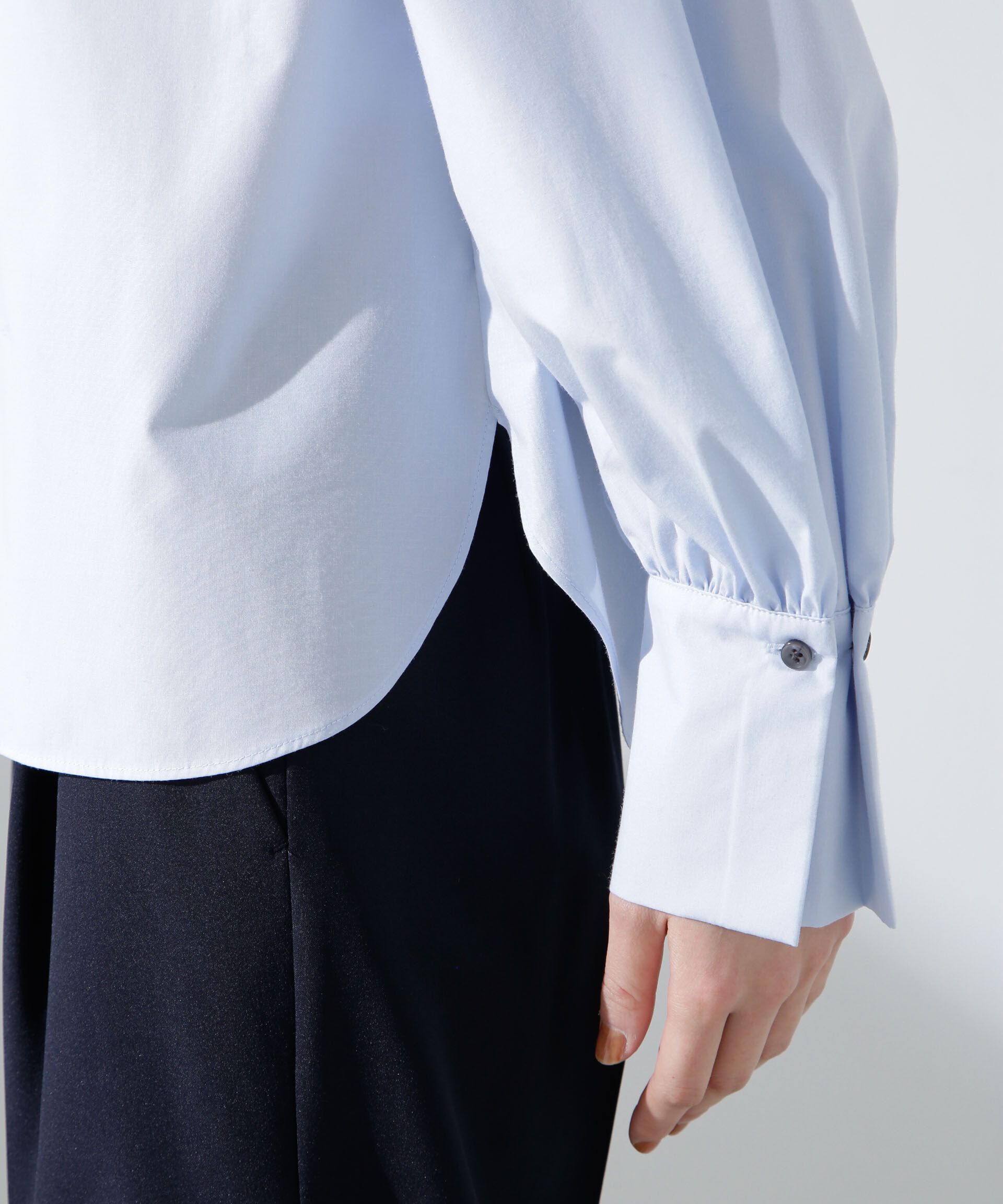 nano･universe「タイプライターボリュームスリーブブラウス」|シャツ・ブラウス|