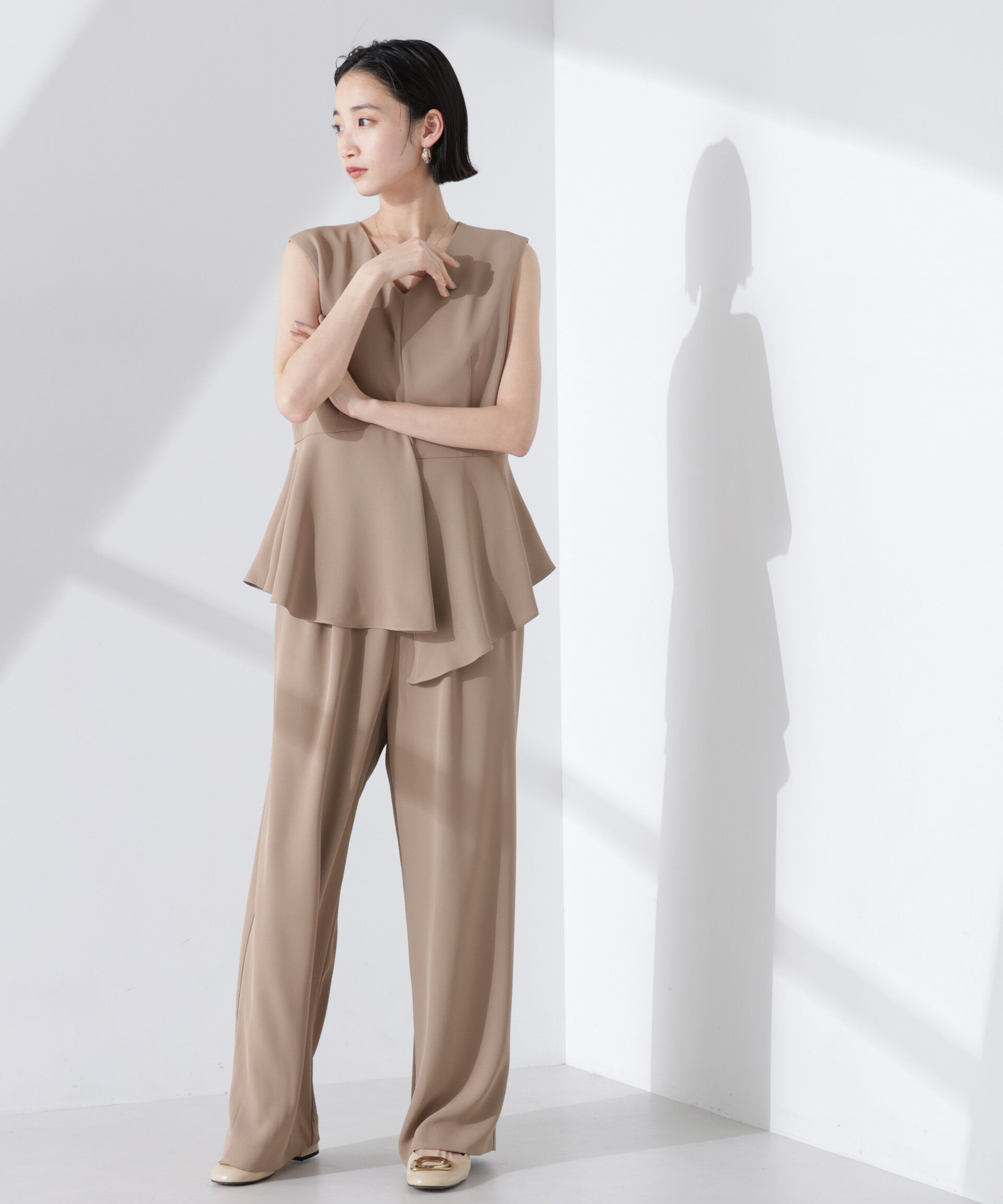 nano･universe「troisieme chaco/ダブルクロス 2WAYセットアップパンツ」|スーツ|