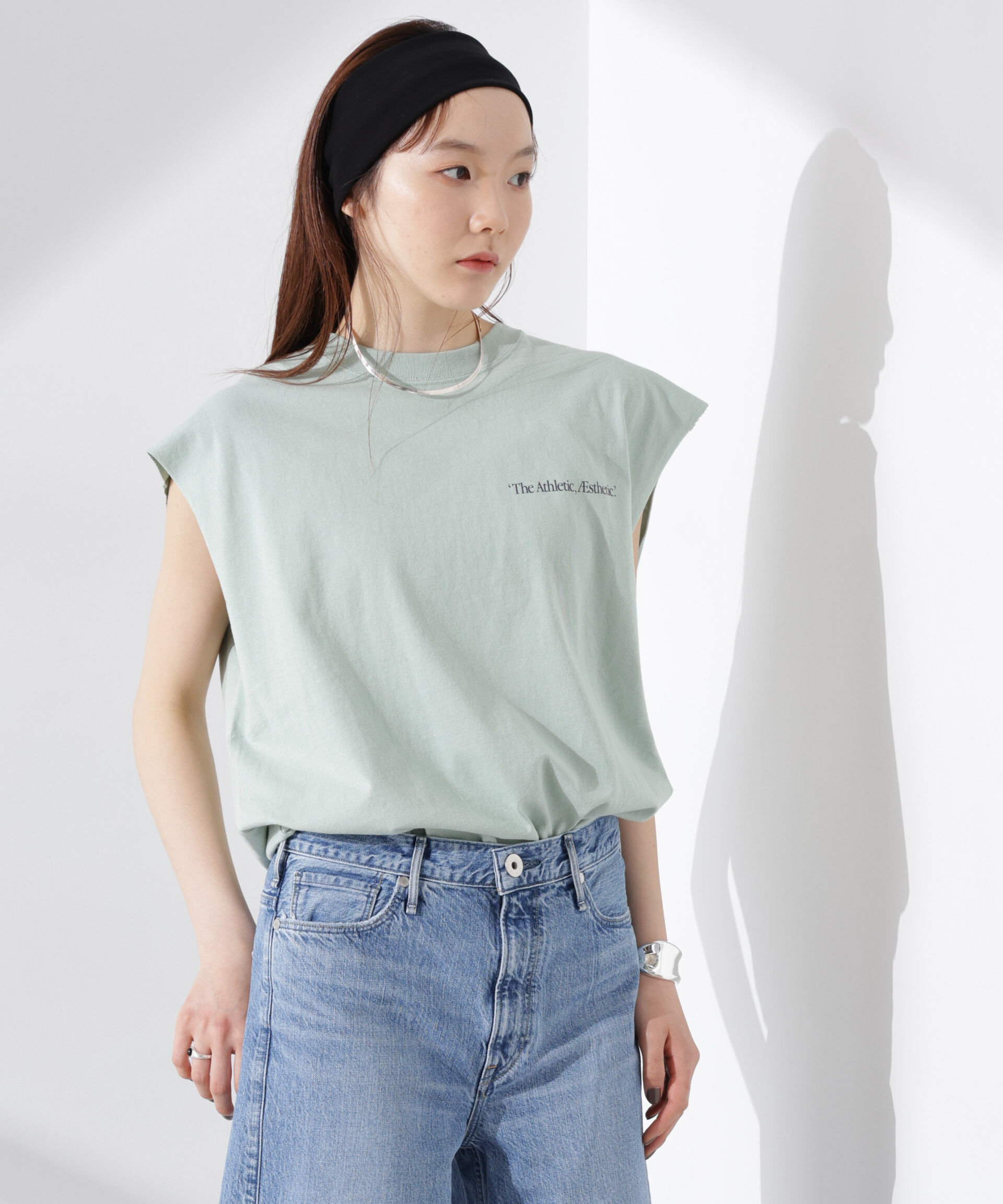 nano･universe「RUSSELL ATHLETIC/別注 Jersey Sleeveless Graphic T」|Tシャツ・カットソー|ミント2