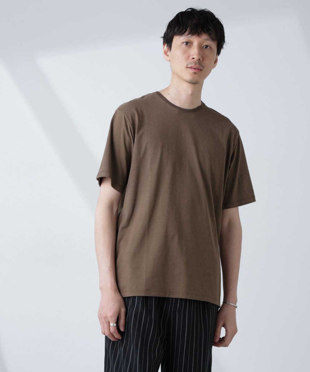 nano･universe「ソラーロライトストレッチクルーネックTシャツ(セットアップ可)」|Tシャツ・カットソー|