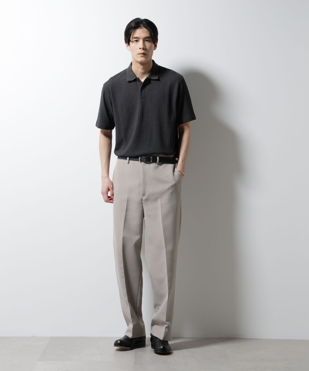 nano･universe「｢Damerino｣ヘリンボンポロシャツ/防シワ・吸水速乾・UVカット」|Tシャツ・カットソー|