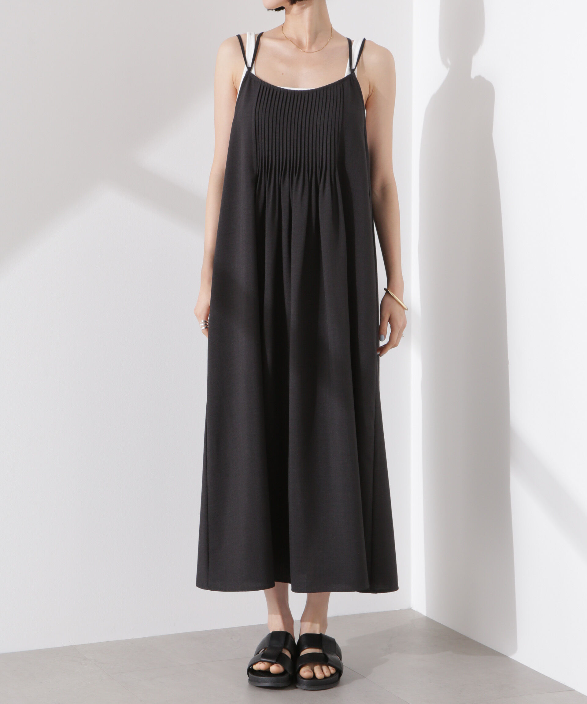 nano･universe「フロントピンタックキャミソールワンピース」|ワンピース|