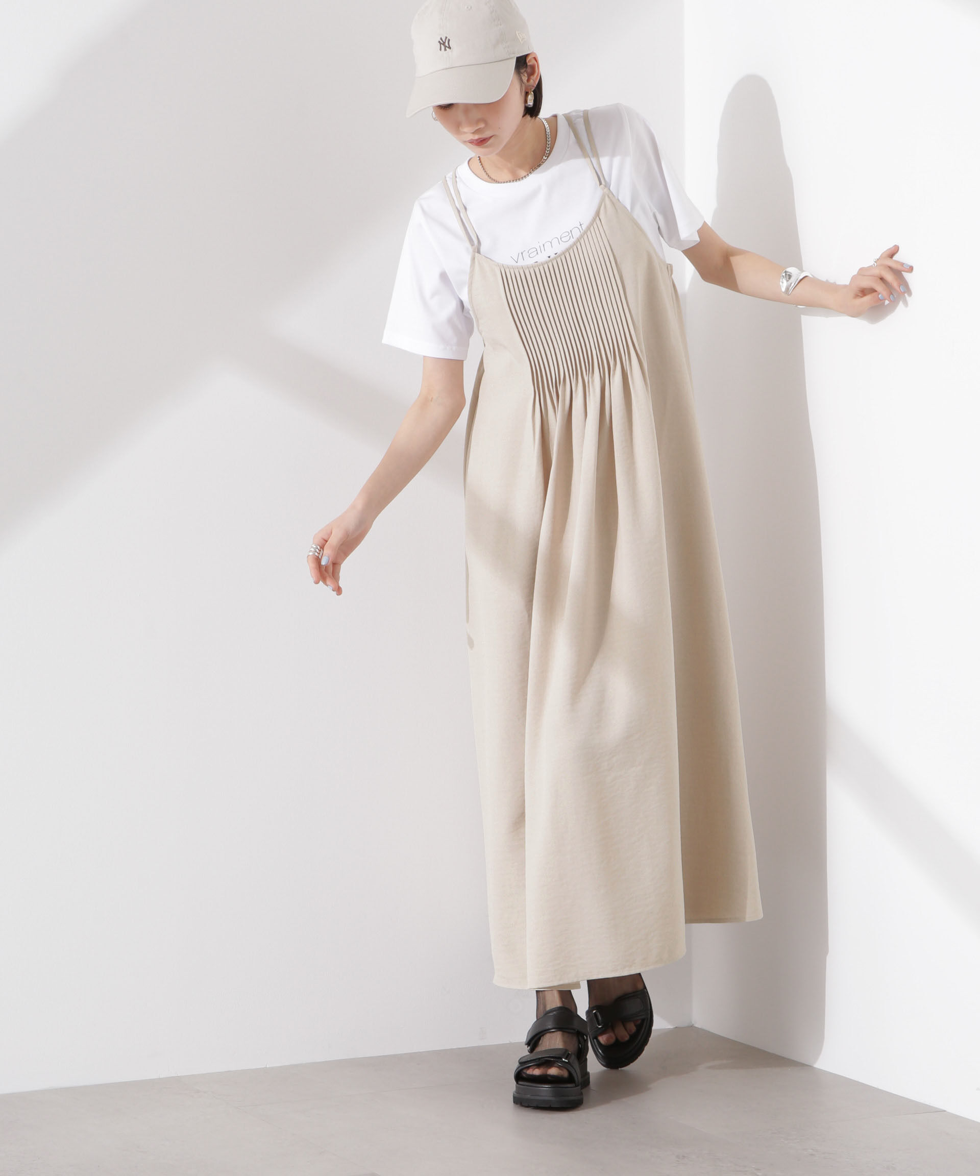 nano･universe「フロントピンタックキャミソールワンピース」|ワンピース|