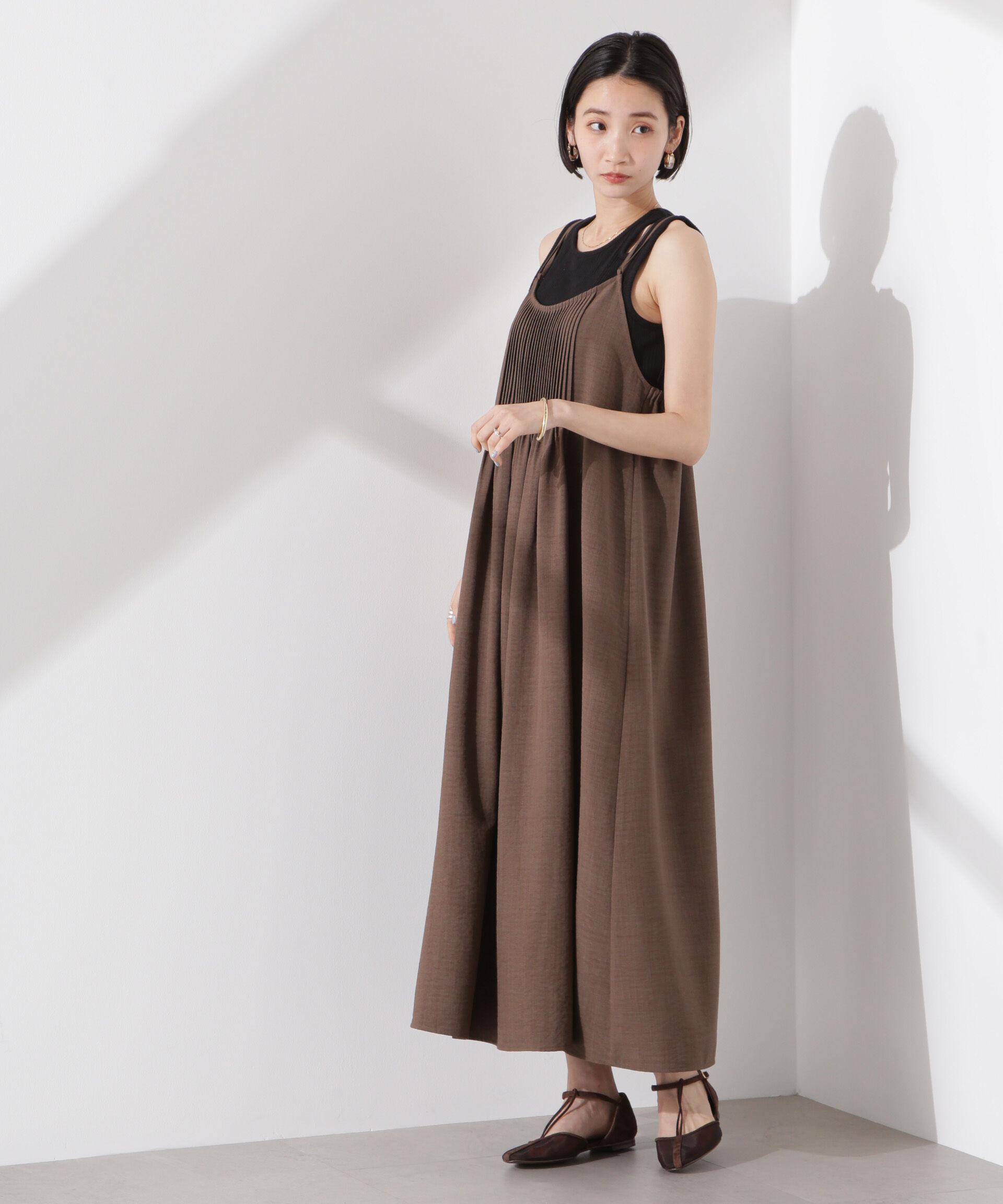 nano･universe「フロントピンタックキャミソールワンピース」|ワンピース|