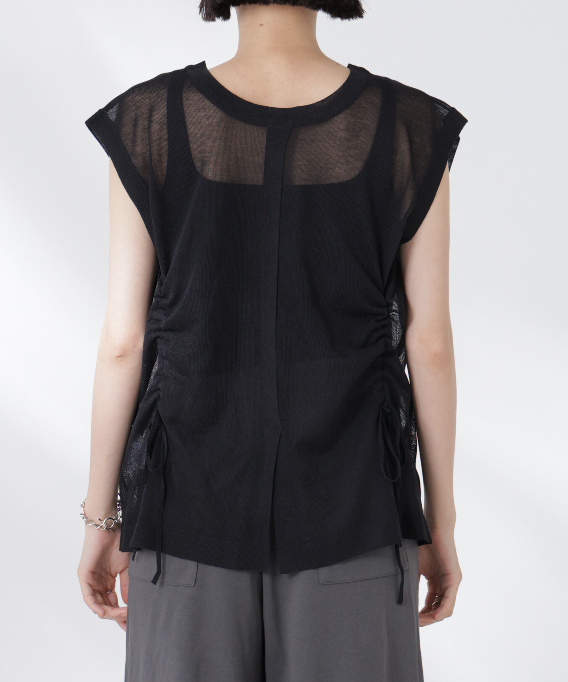 nano･universe「前後2wayドロストデザインシアーニット」|ニット・セーター|