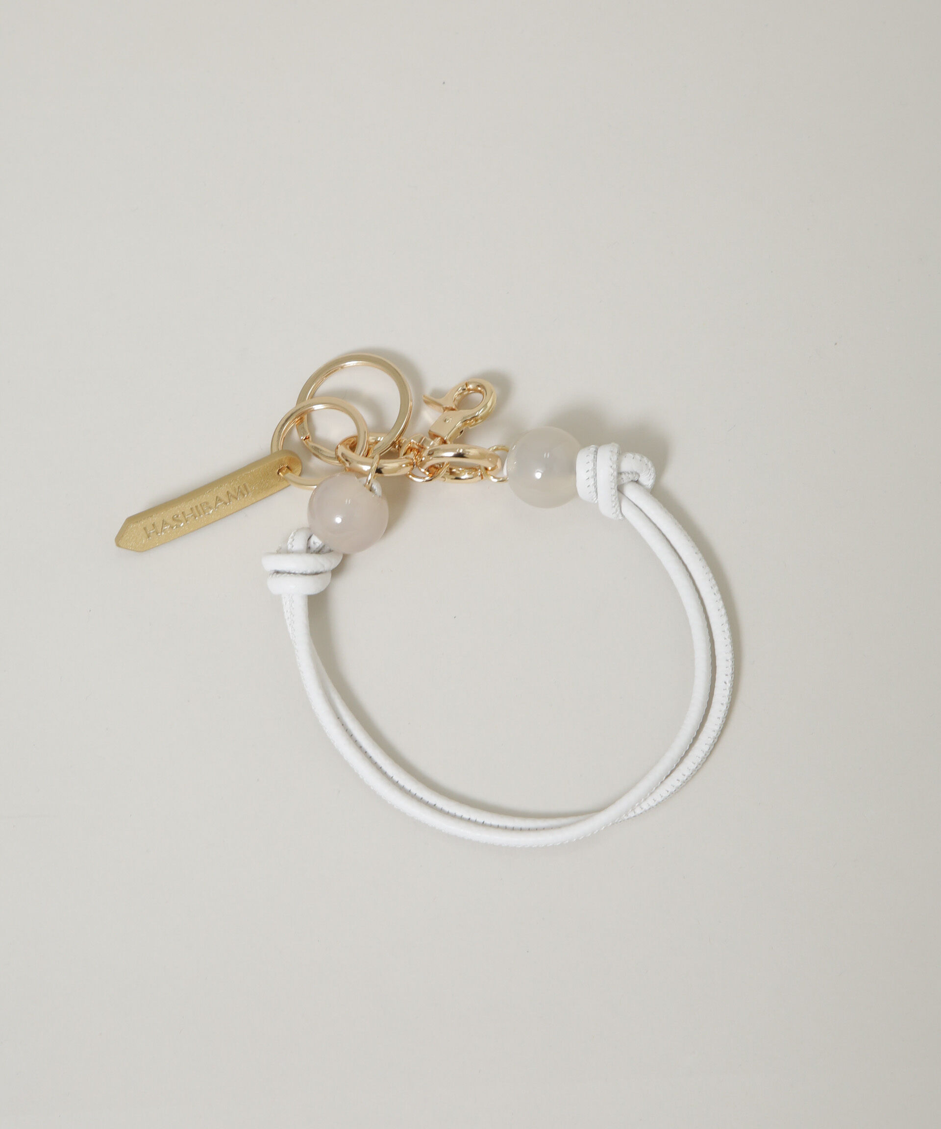 nano･universe「HASHIBAMI/大玉天然石 &times;レザー スマホハンドストラップ」|その他|