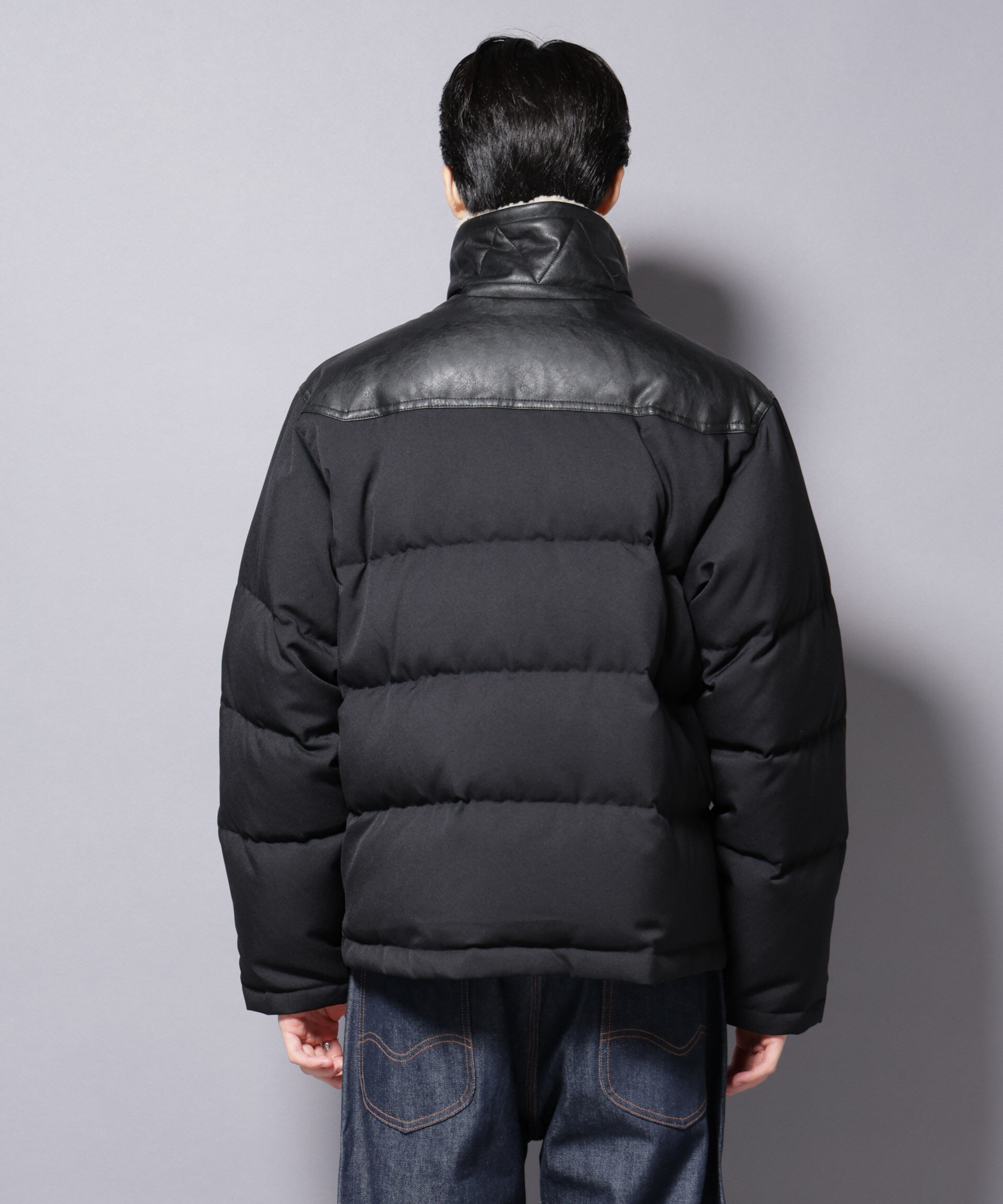 nano･universe「「西川ダウン(R)」ボアカラーサージショートダウン」|ダウン|