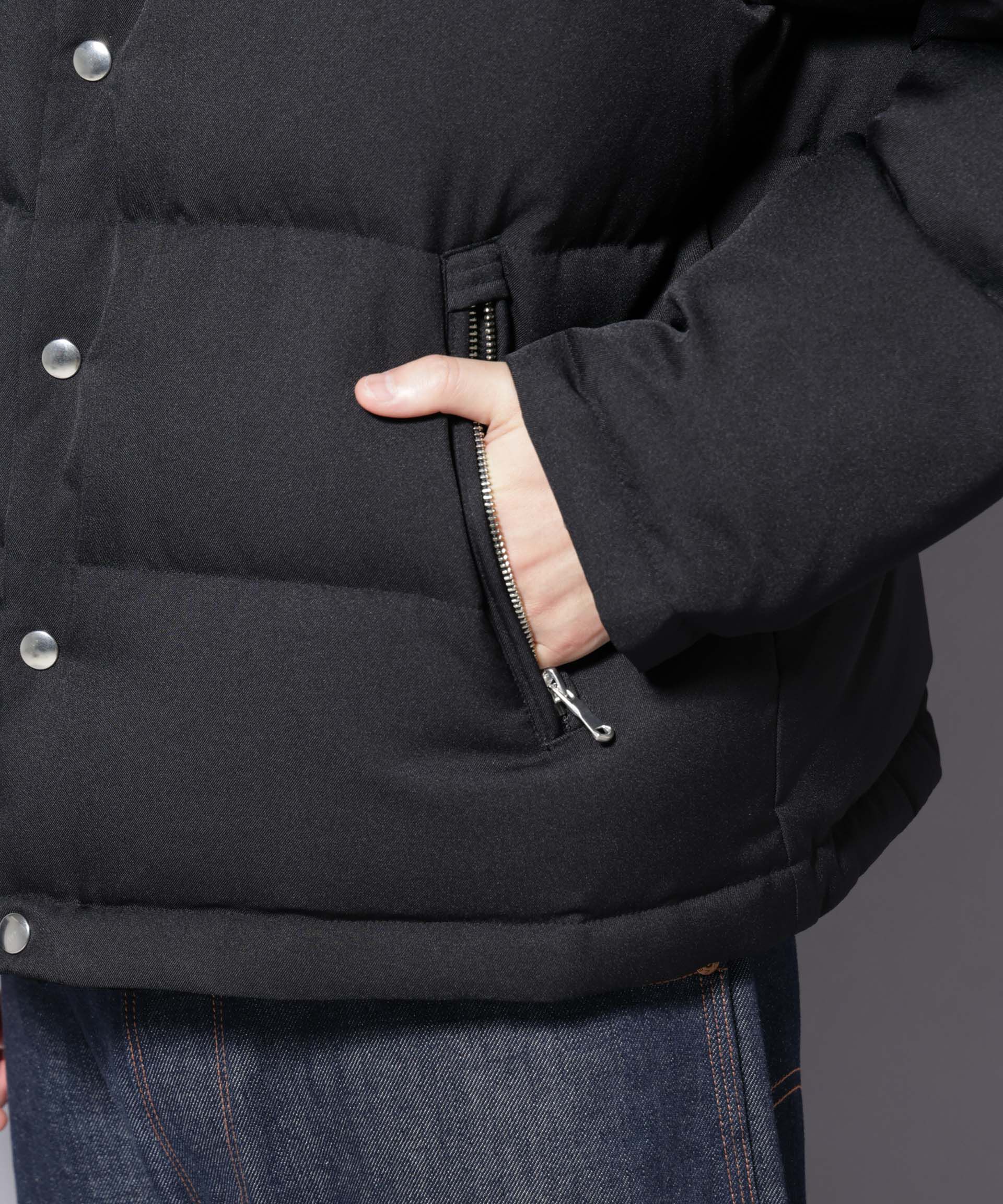 nano･universe「「西川ダウン(R)」ボアカラーサージショートダウン」|ダウン|