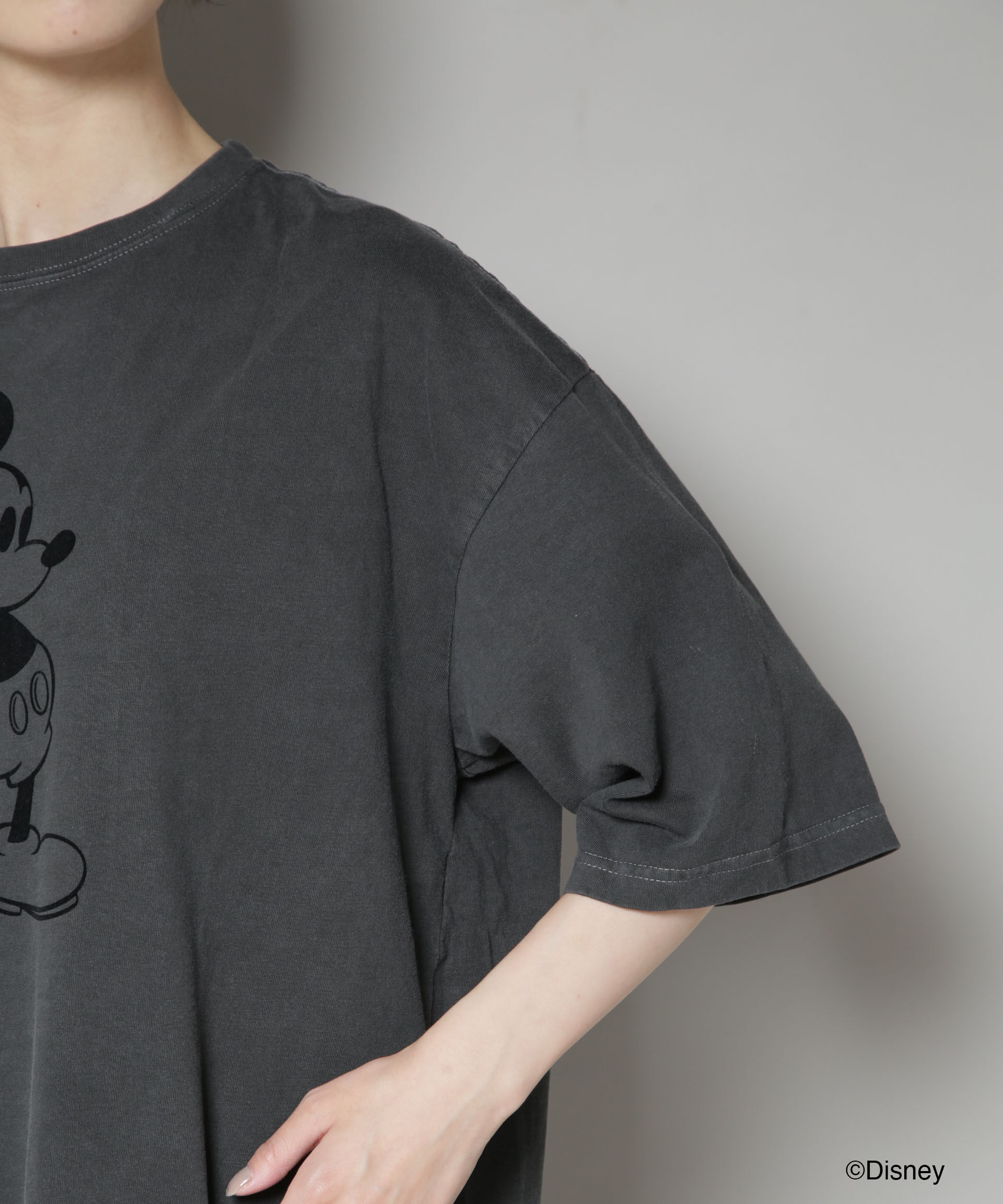 nano･universe「GOOD ROCK SPEED/ MICKEY MOUSE /Tshirts Chacoal」|シャツ・ブラウス|