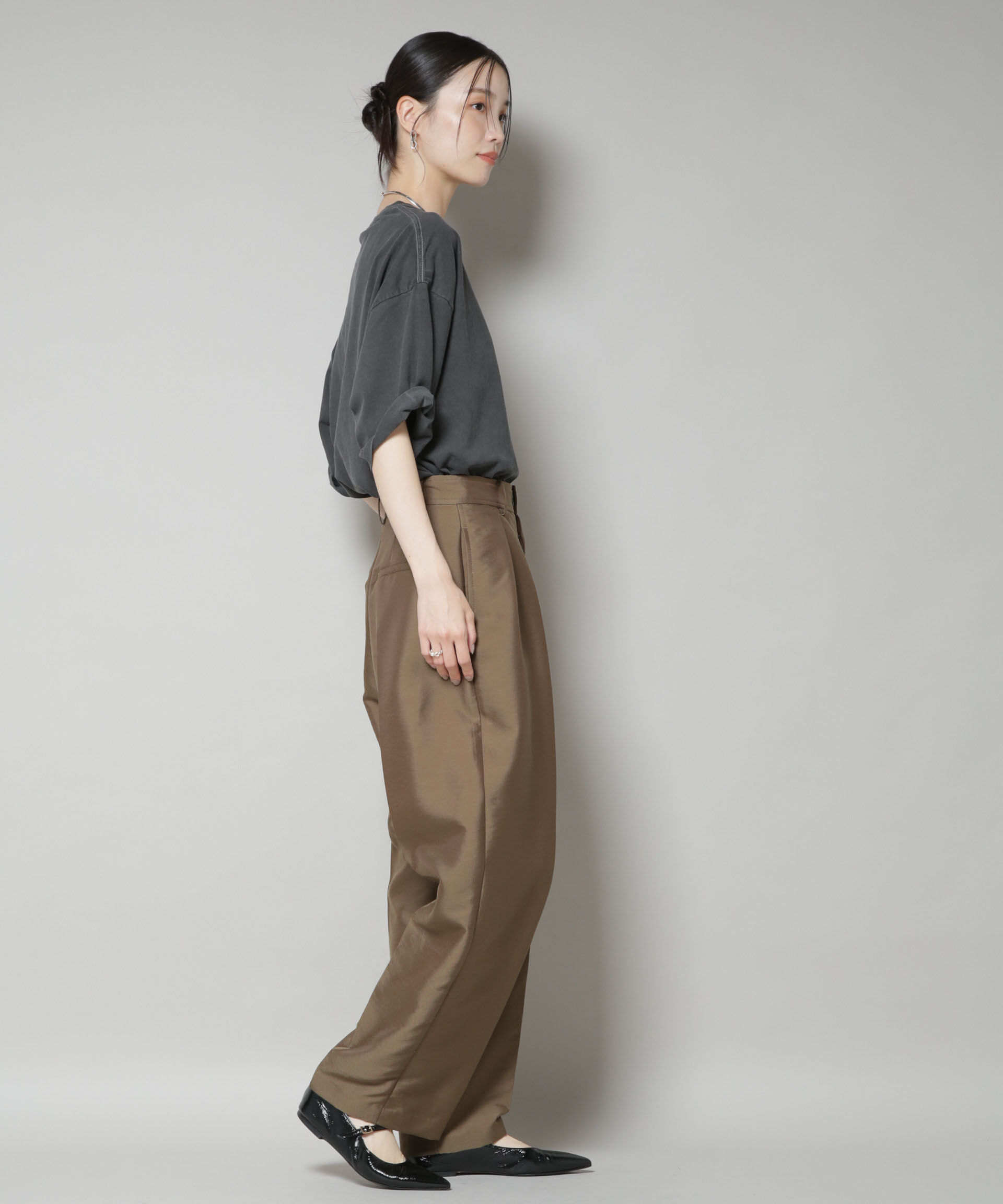 nano･universe「GOOD ROCK SPEED/ MICKEY MOUSE /Tshirts Chacoal」|シャツ・ブラウス|