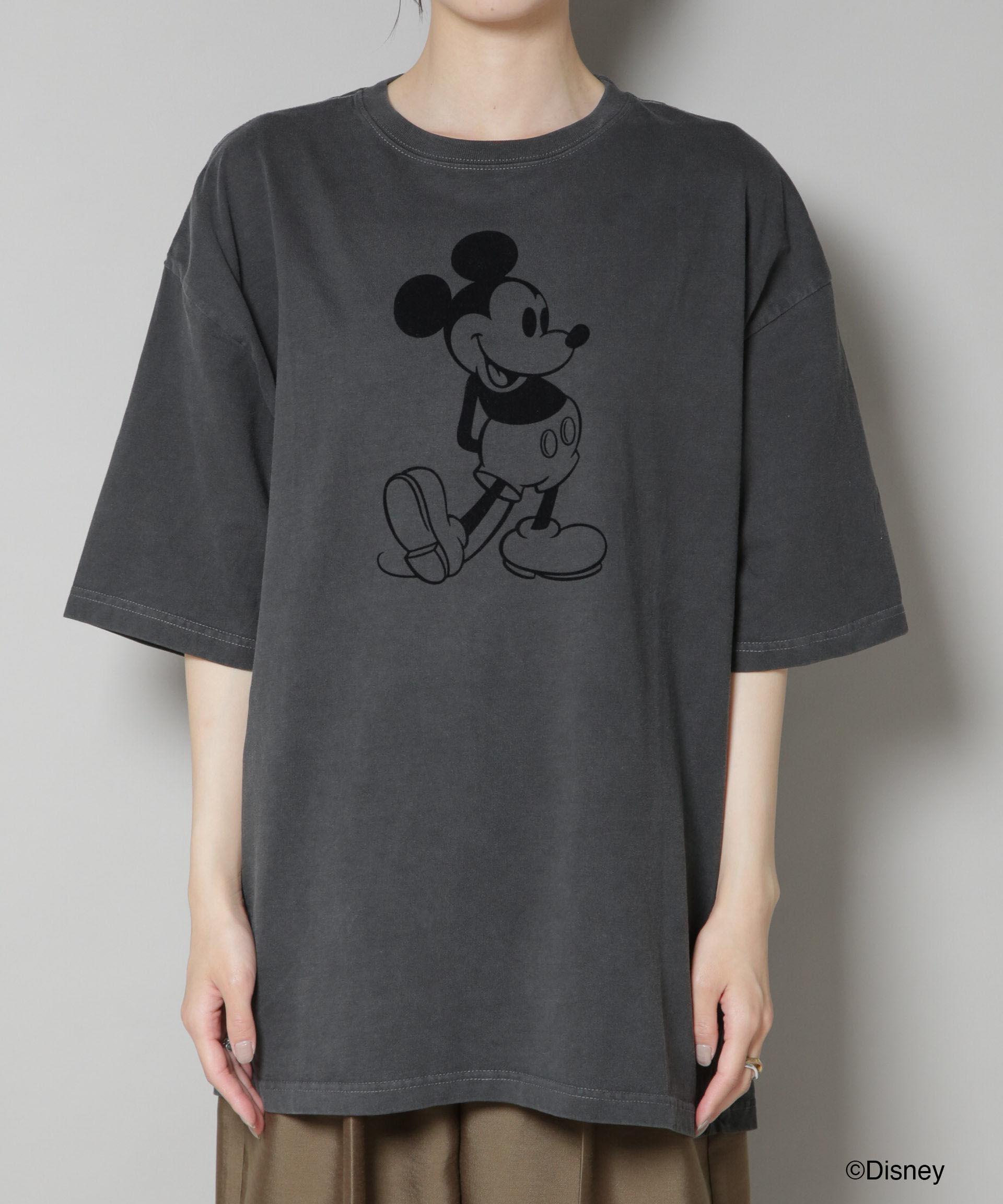 nano･universe「GOOD ROCK SPEED/ MICKEY MOUSE /Tshirts Chacoal」|シャツ・ブラウス|