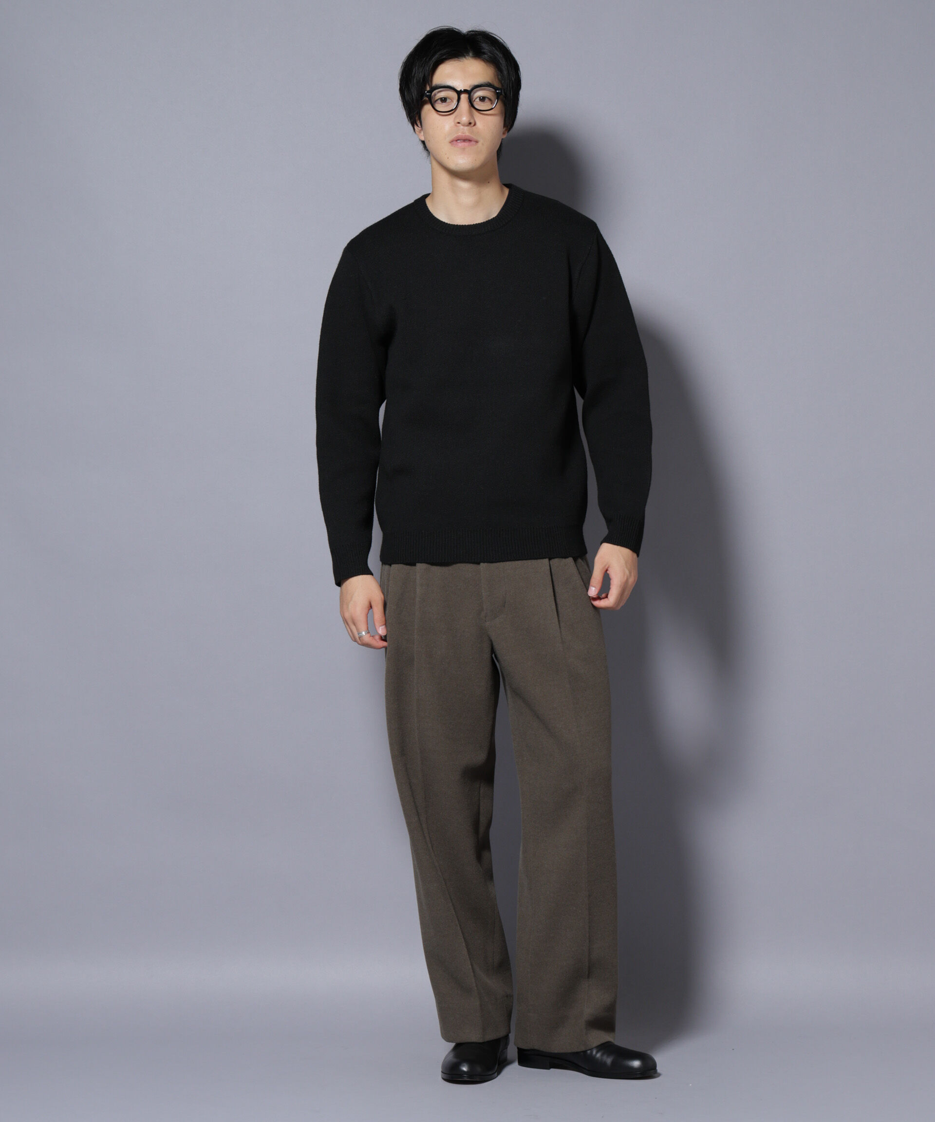 nano･universe「PBTストレッチクルーネックニット」|ニット・セーター|