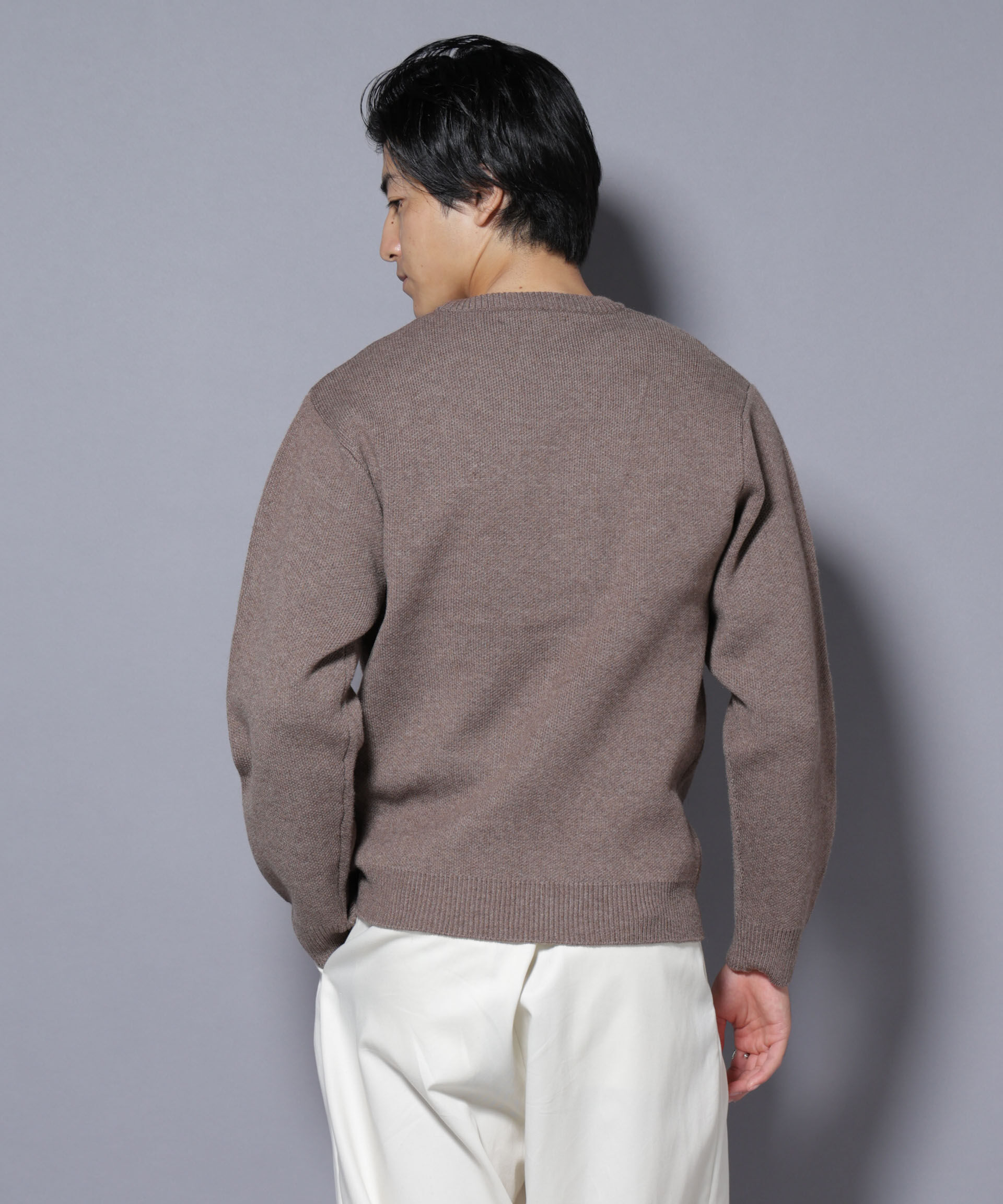 nano･universe「PBTストレッチクルーネックニット」|ニット・セーター|