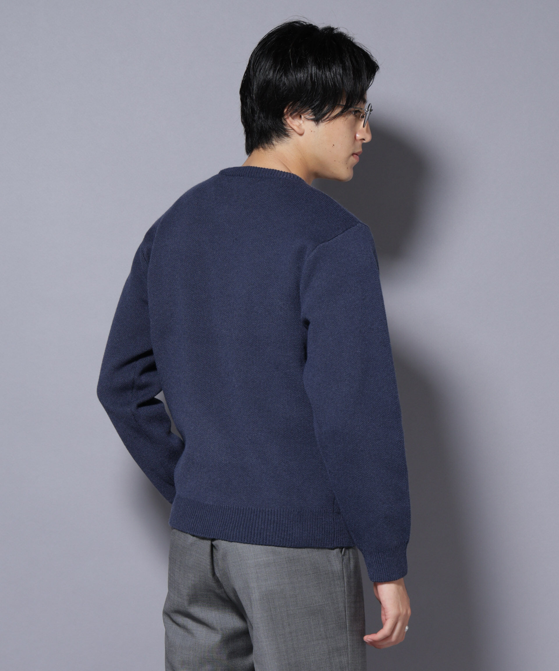 nano･universe「PBTストレッチクルーネックニット」|ニット・セーター|