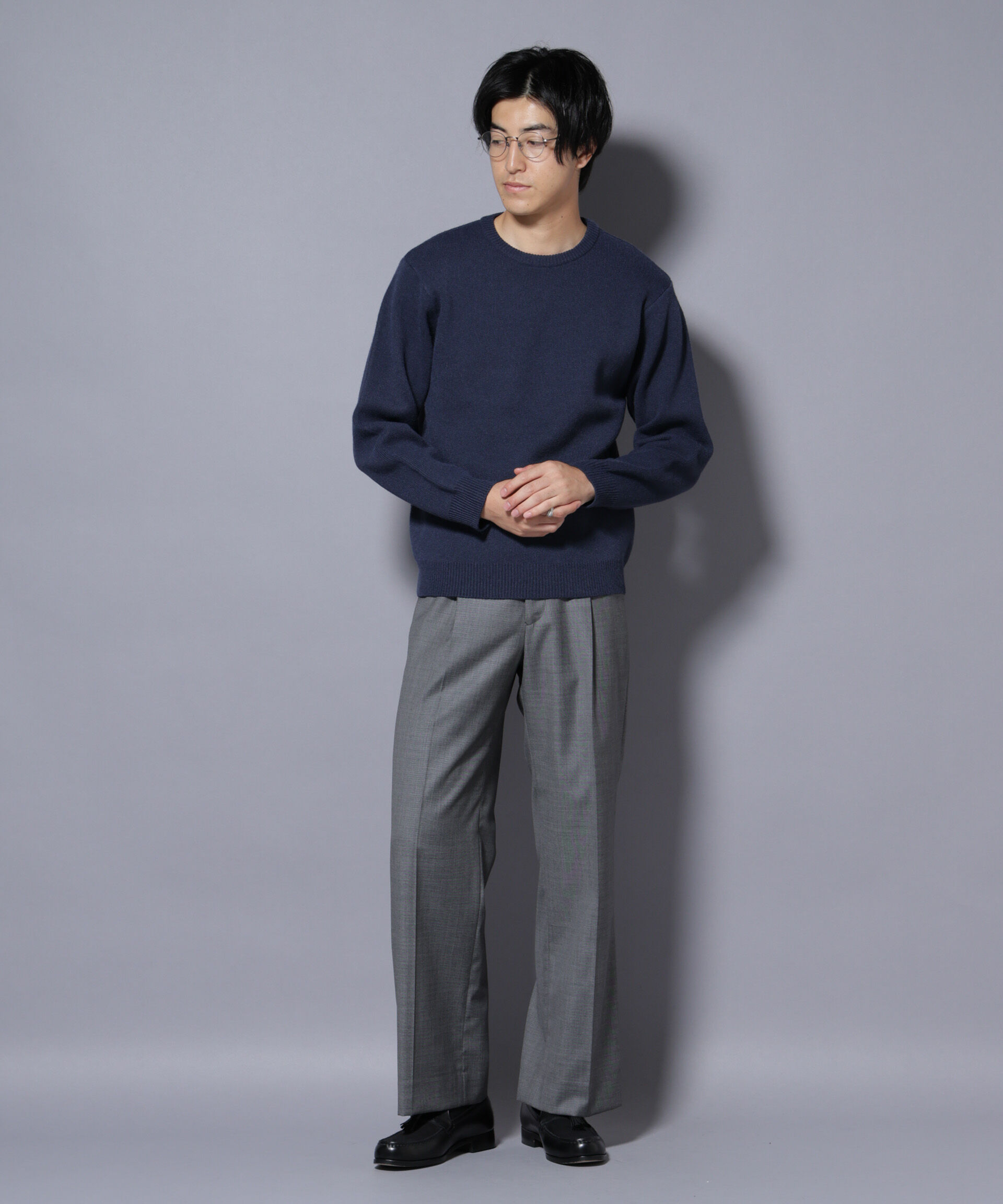 nano･universe「PBTストレッチクルーネックニット」|ニット・セーター|