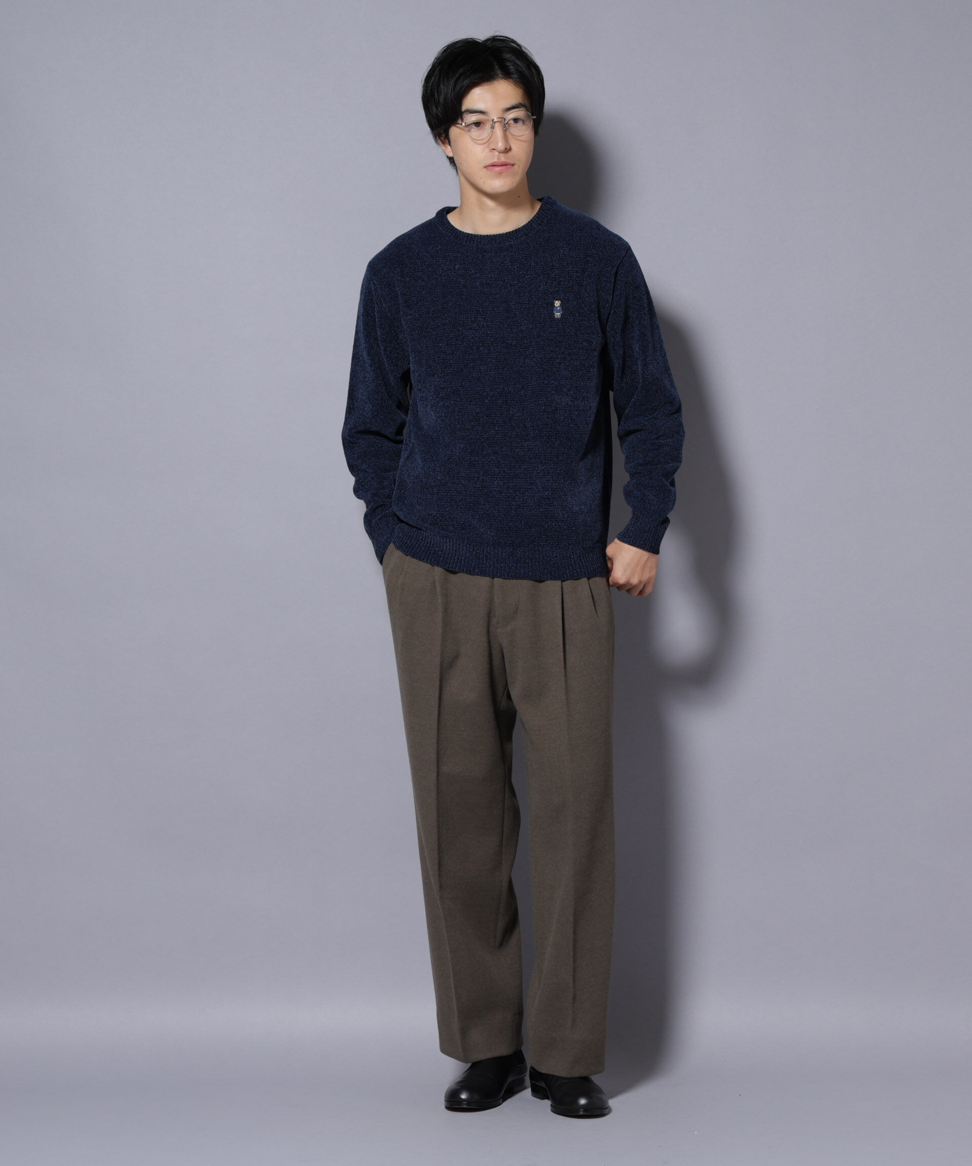 nano･universe「ナノベアモールニットクルーネック 1」|ニット・セーター|