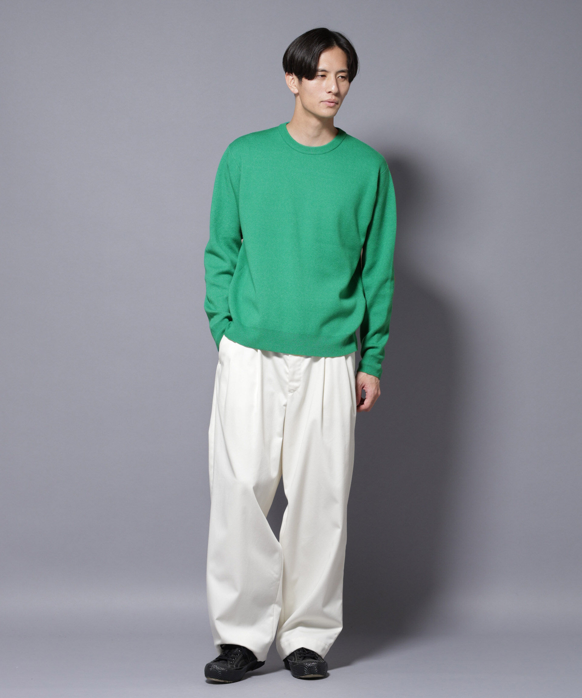 nano･universe「シルク混クルーネックニット」|ニット・セーター|