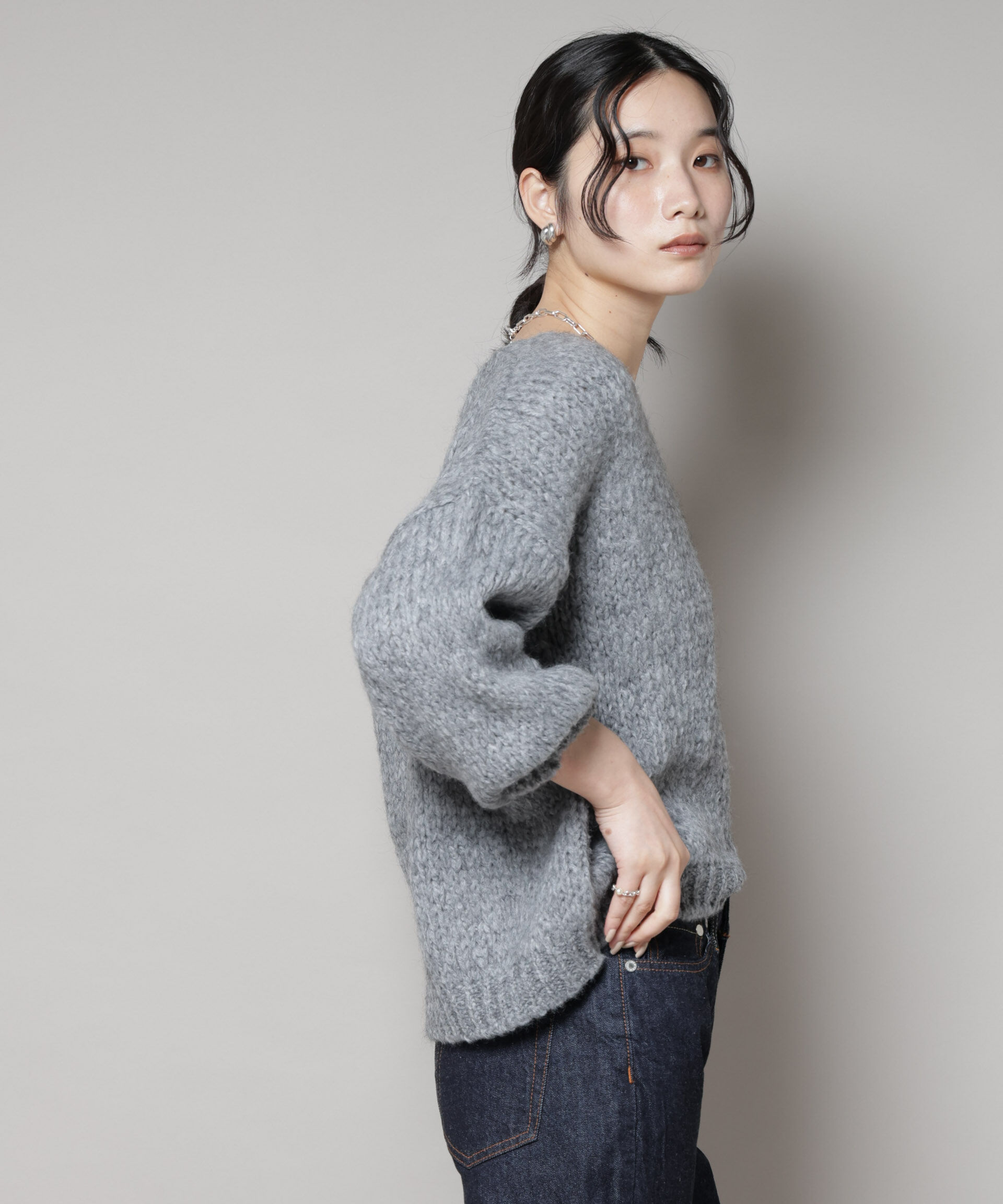 nano･universe「TRICOTS JEAN MARC/Vネックプルオーバー」|ニット・セーター|