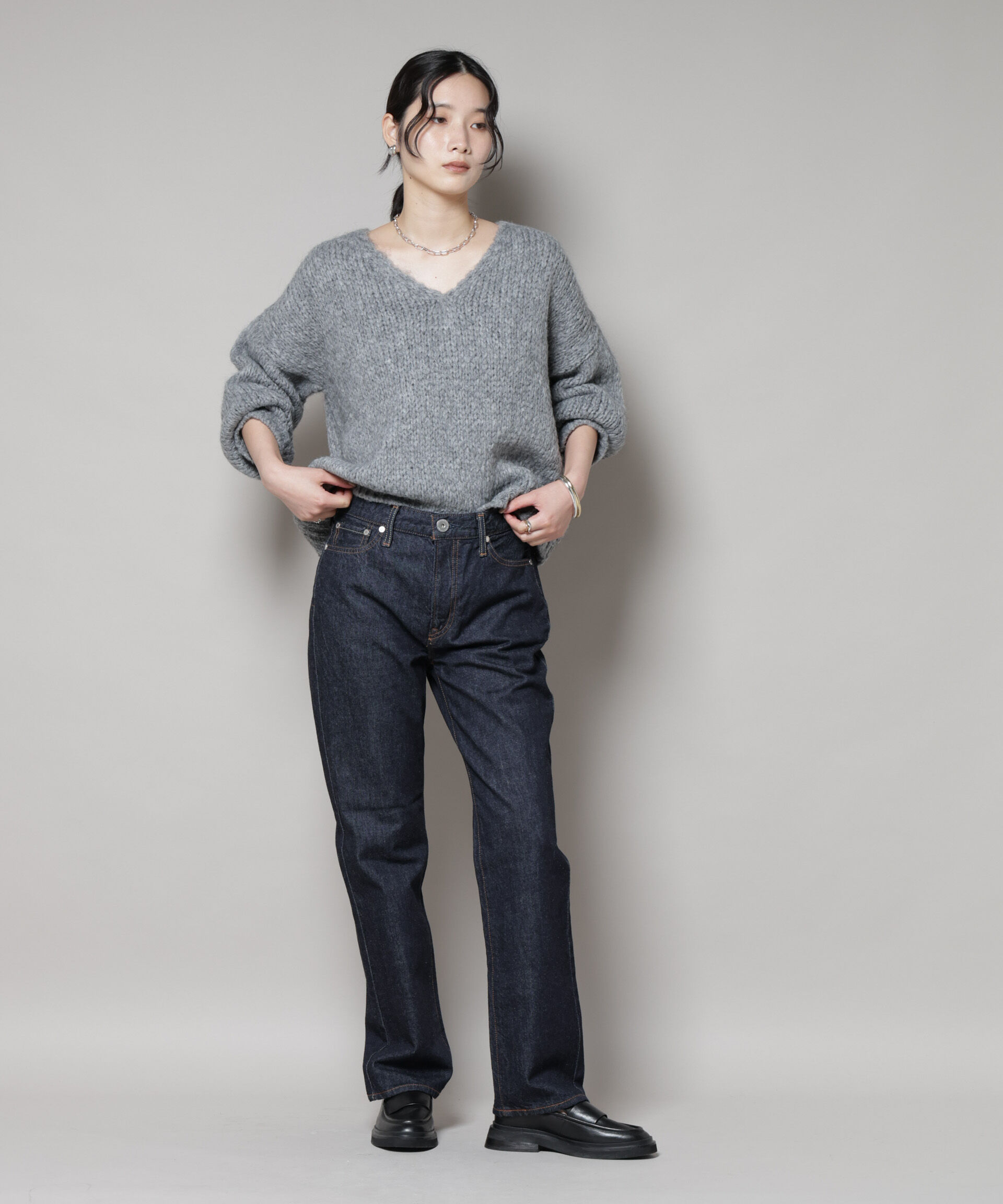 nano･universe「TRICOTS JEAN MARC/Vネックプルオーバー」|ニット・セーター|