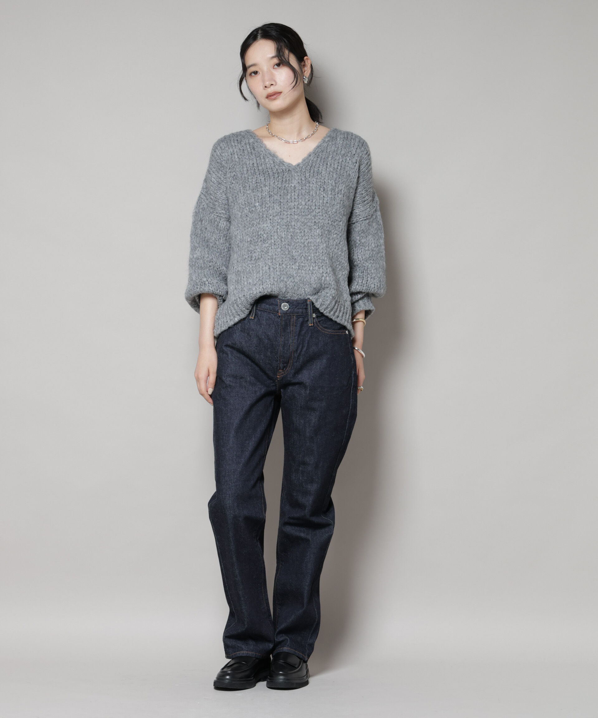 nano･universe「TRICOTS JEAN MARC/Vネックプルオーバー」|ニット・セーター|