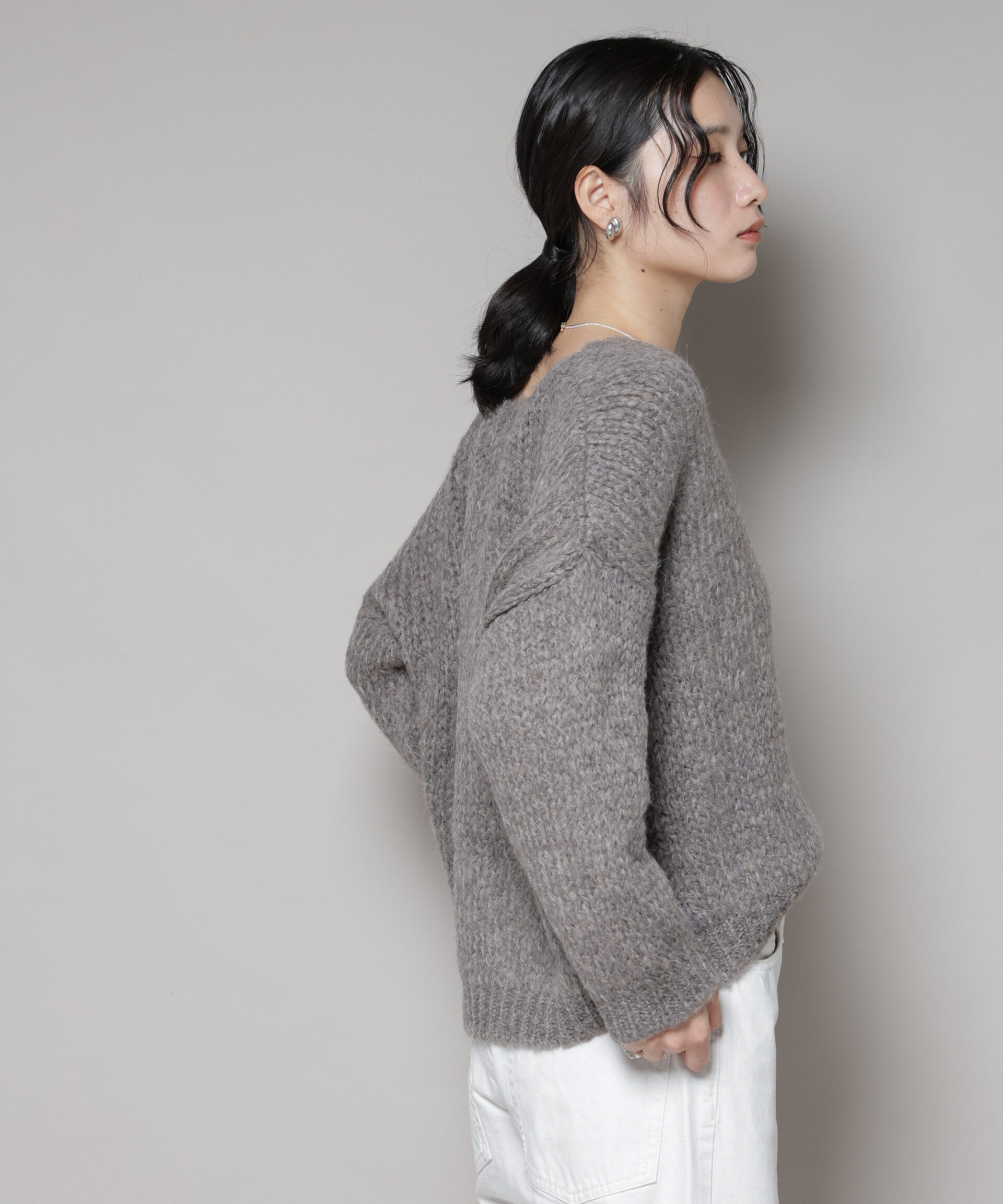 nano･universe「TRICOTS JEAN MARC/Vネックプルオーバー」|ニット・セーター|