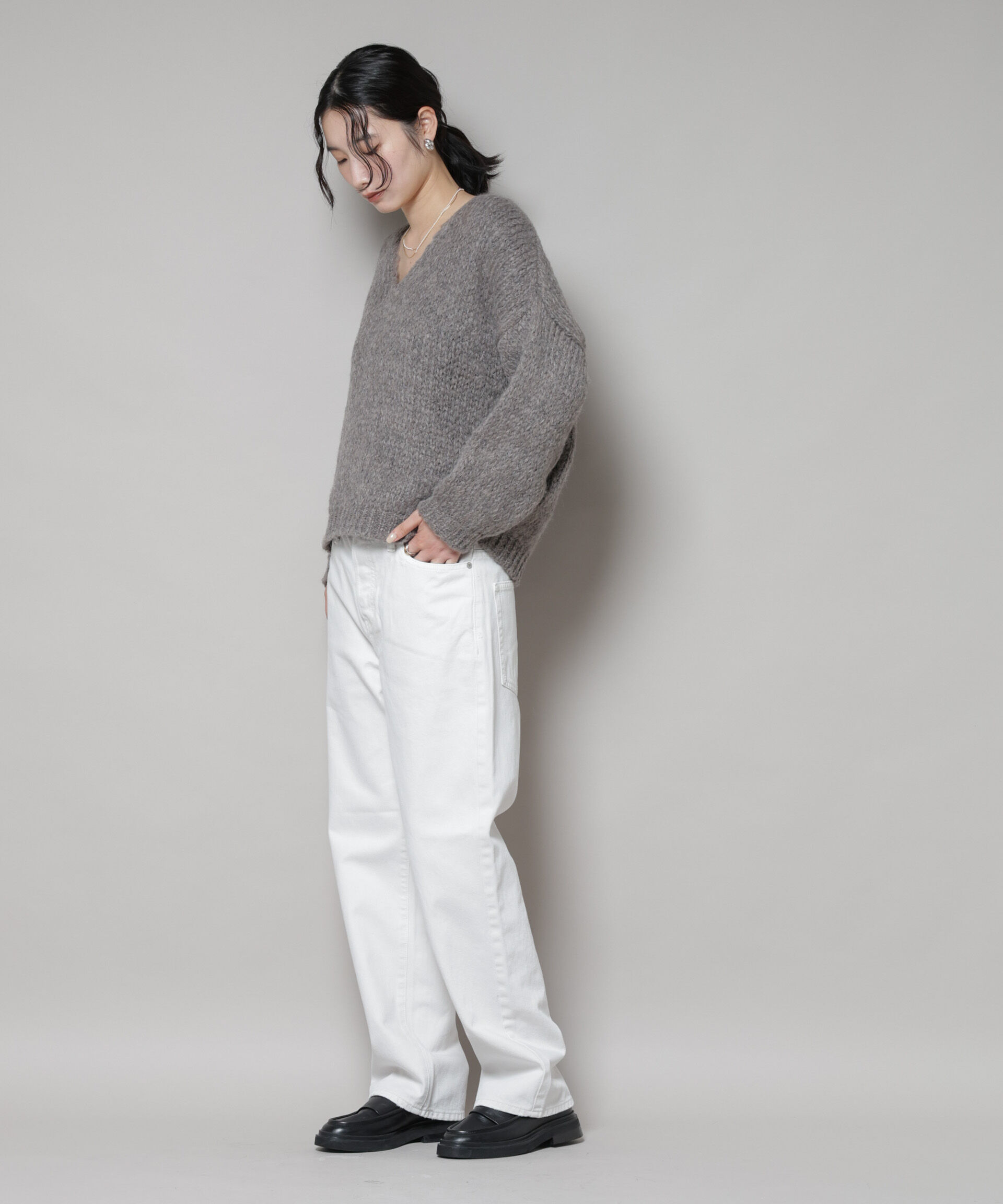 nano･universe「TRICOTS JEAN MARC/Vネックプルオーバー」|ニット・セーター|