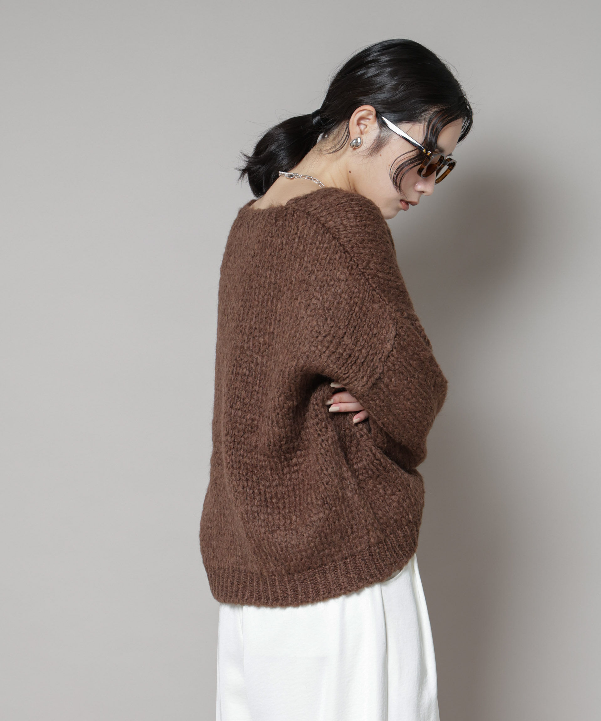 nano･universe「TRICOTS JEAN MARC/Vネックプルオーバー」|ニット・セーター|