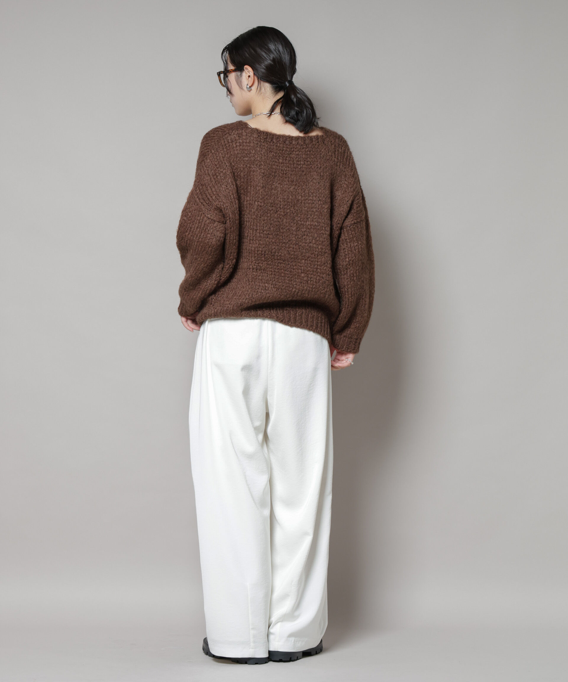 nano･universe「TRICOTS JEAN MARC/Vネックプルオーバー」|ニット・セーター|