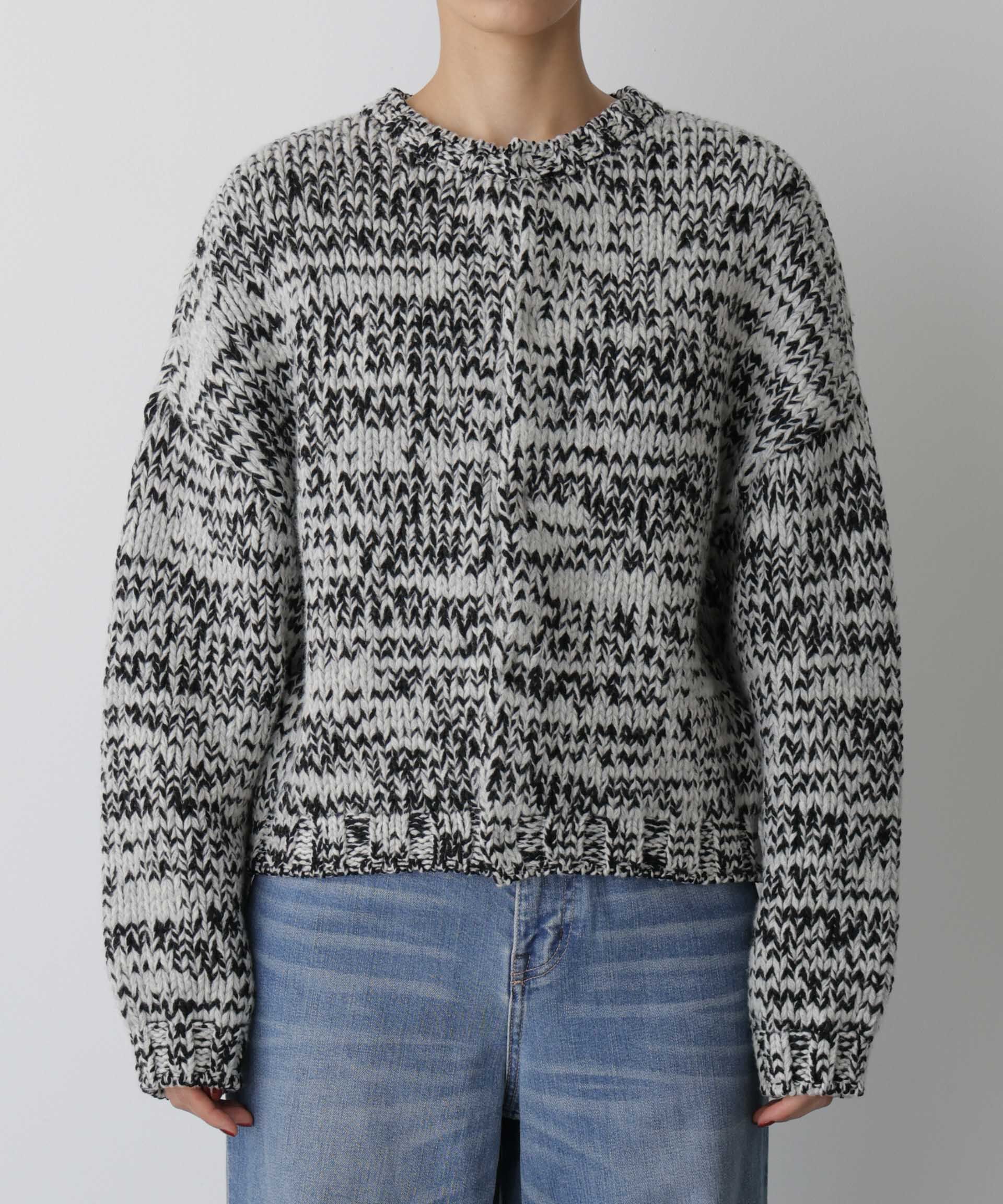  「「STEVELOUR」ミックスカラー2WAYスナップニット」|ニット・セーター|