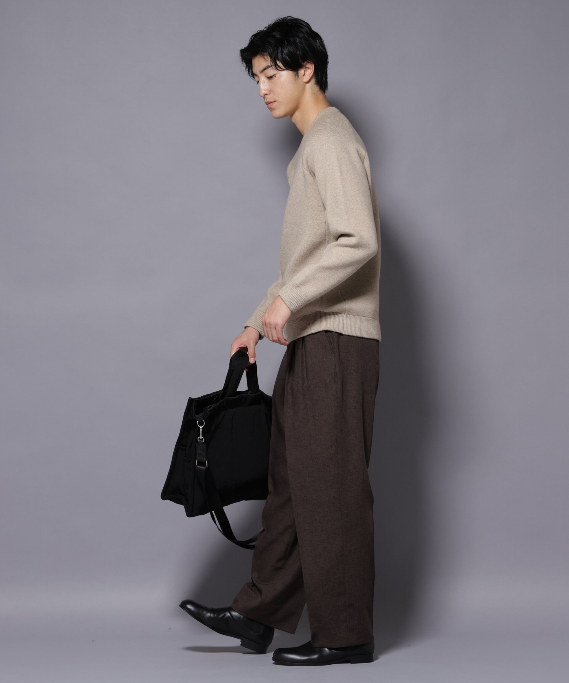 nano･universe「ウォッシャブル ダブルフェイスニット」|ニット・セーター|