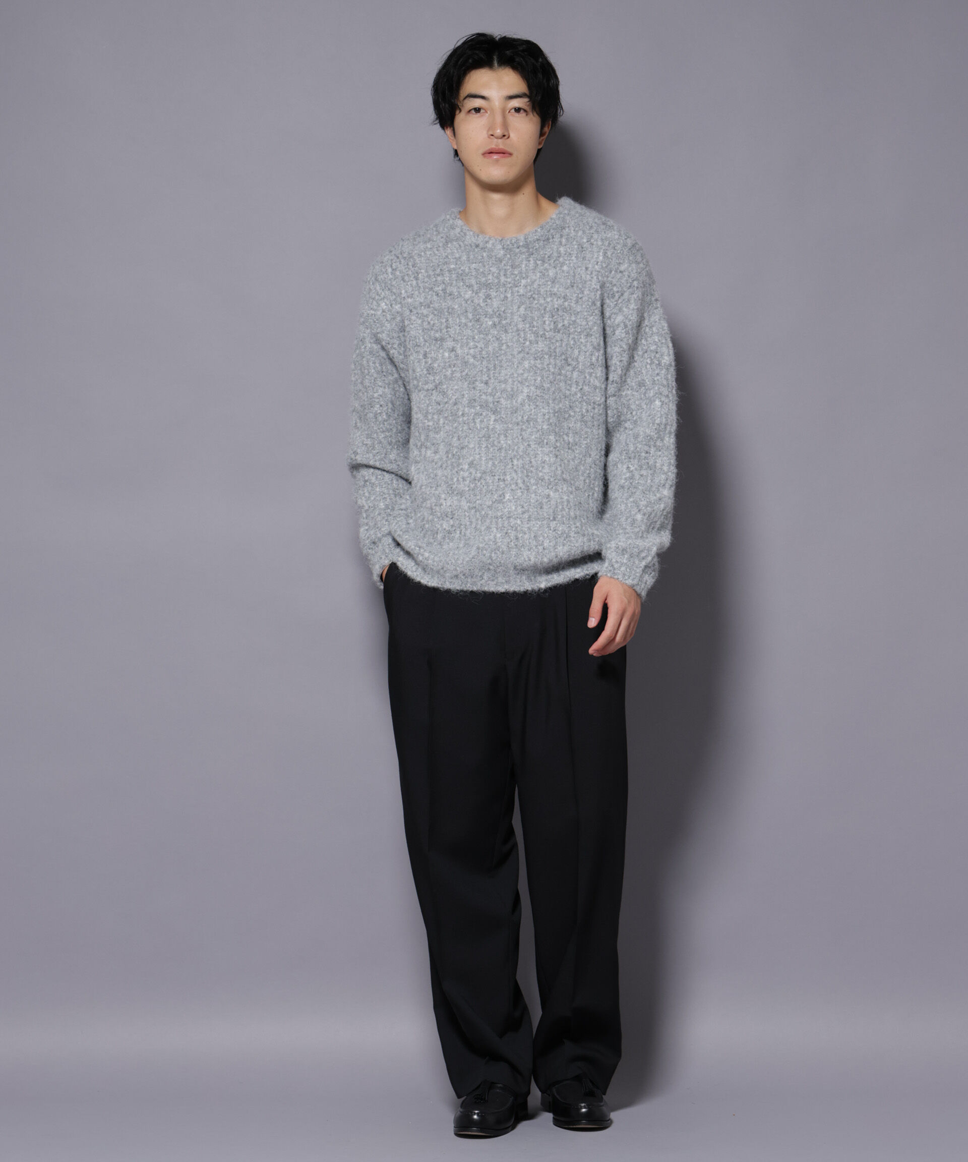 nano･universe「ウールミックスローゲージニット」|ニット・セーター|