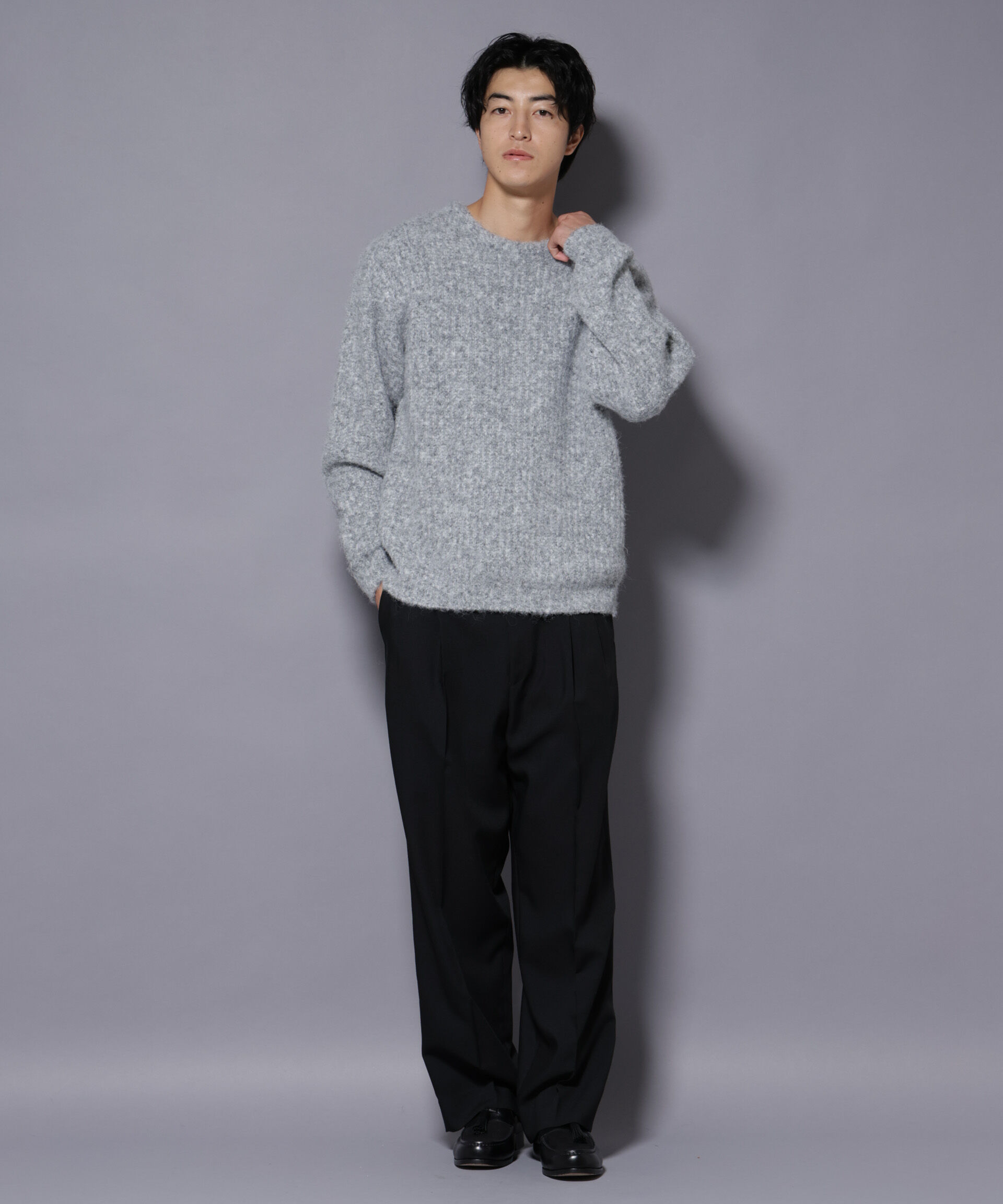 nano･universe「ウールミックスローゲージニット」|ニット・セーター|