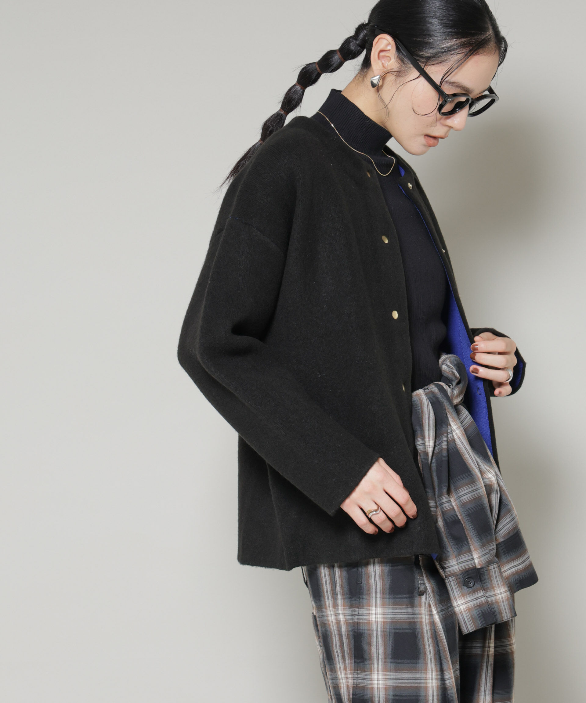 nano･universe「ダブルフェイスニットカーディガン」|ニット・セーター|