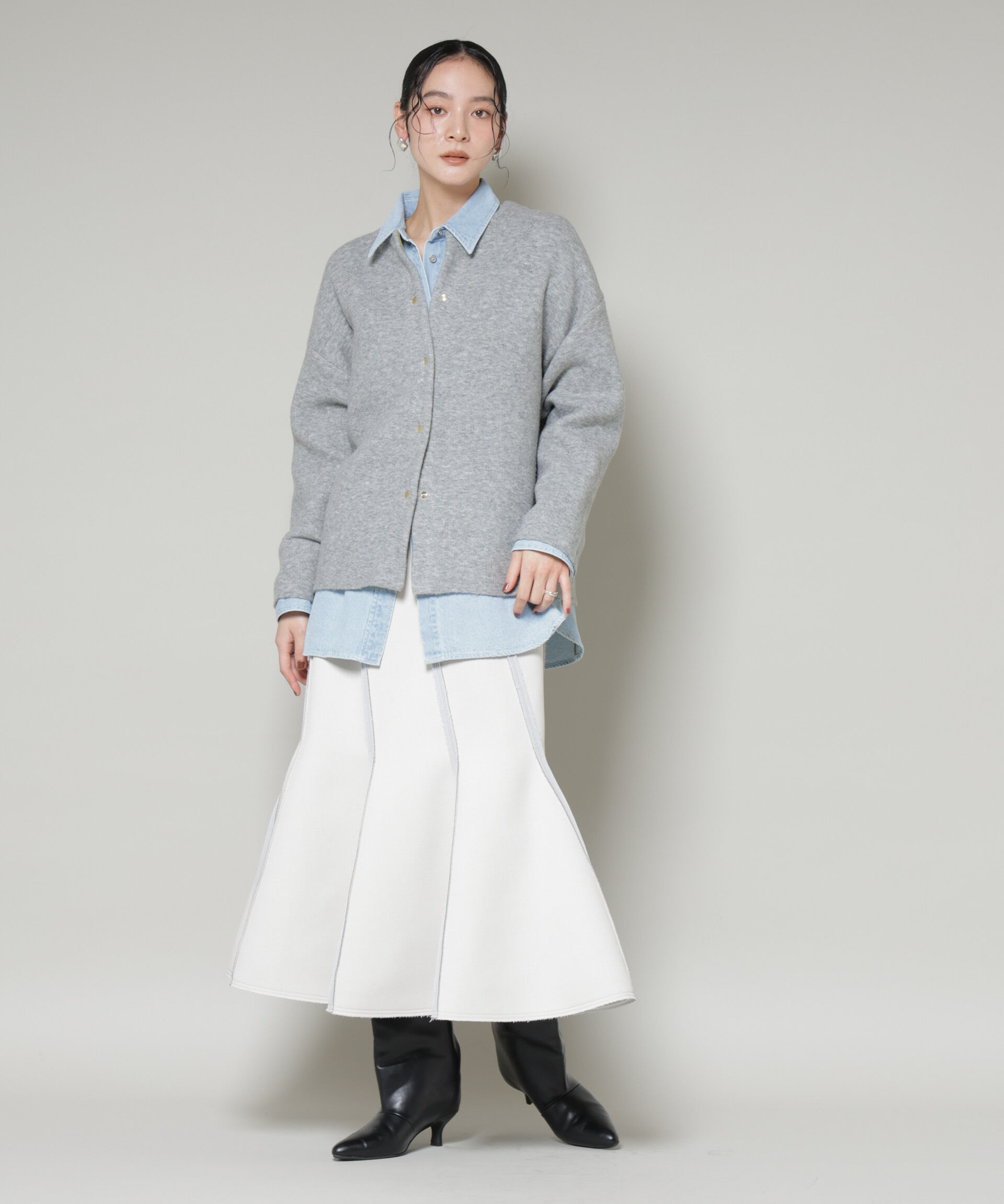 nano･universe「ダブルフェイスニットカーディガン」|ニット・セーター|