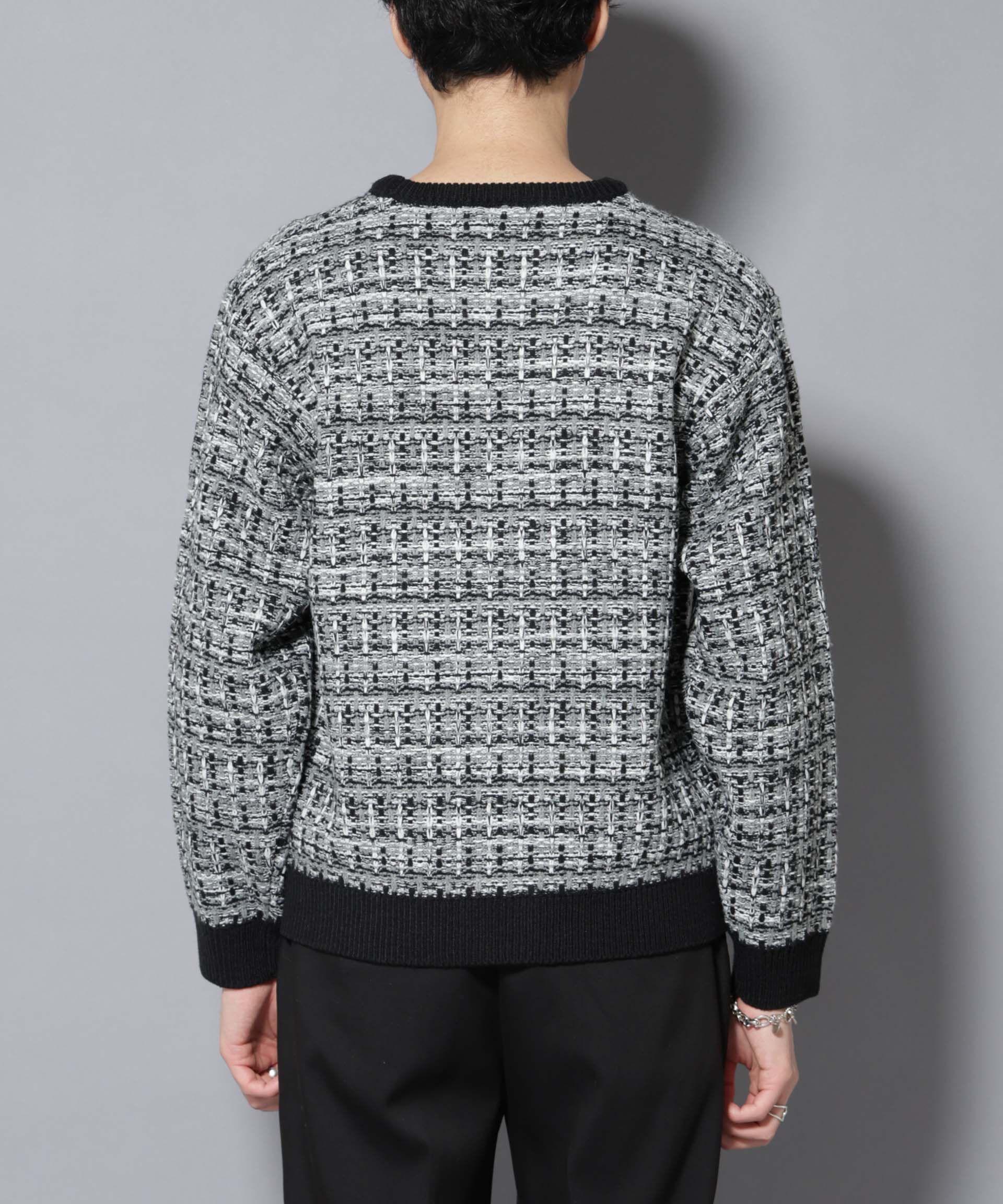 nano･universe「ツイードジャガードニット」|ニット・セーター|