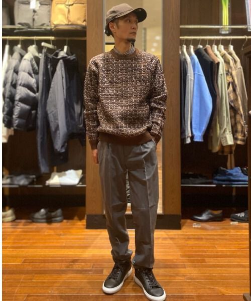 nano･universe「ツイードジャガードニット」|ニット・セーター|