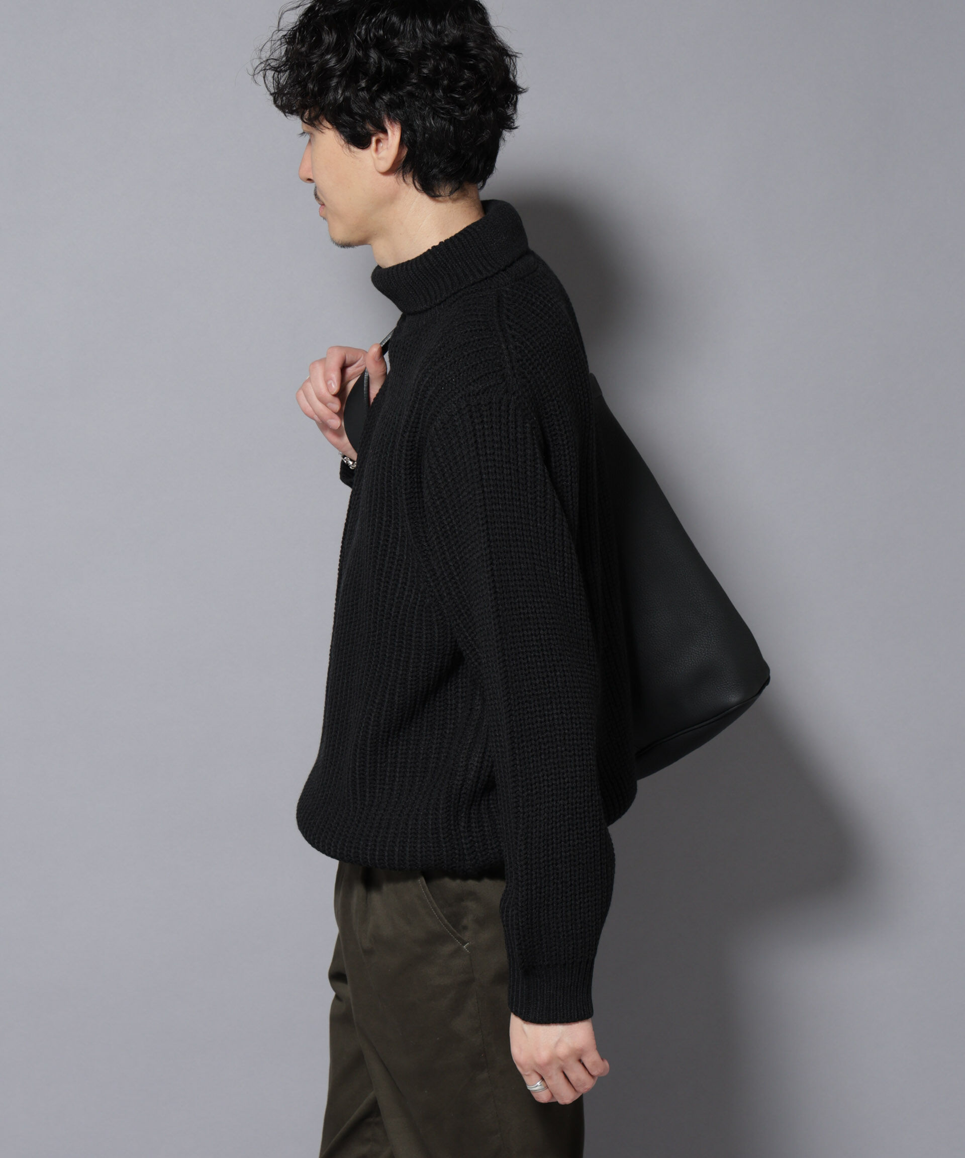 nano･universe「ローゲージタートルニット」|ニット・セーター|