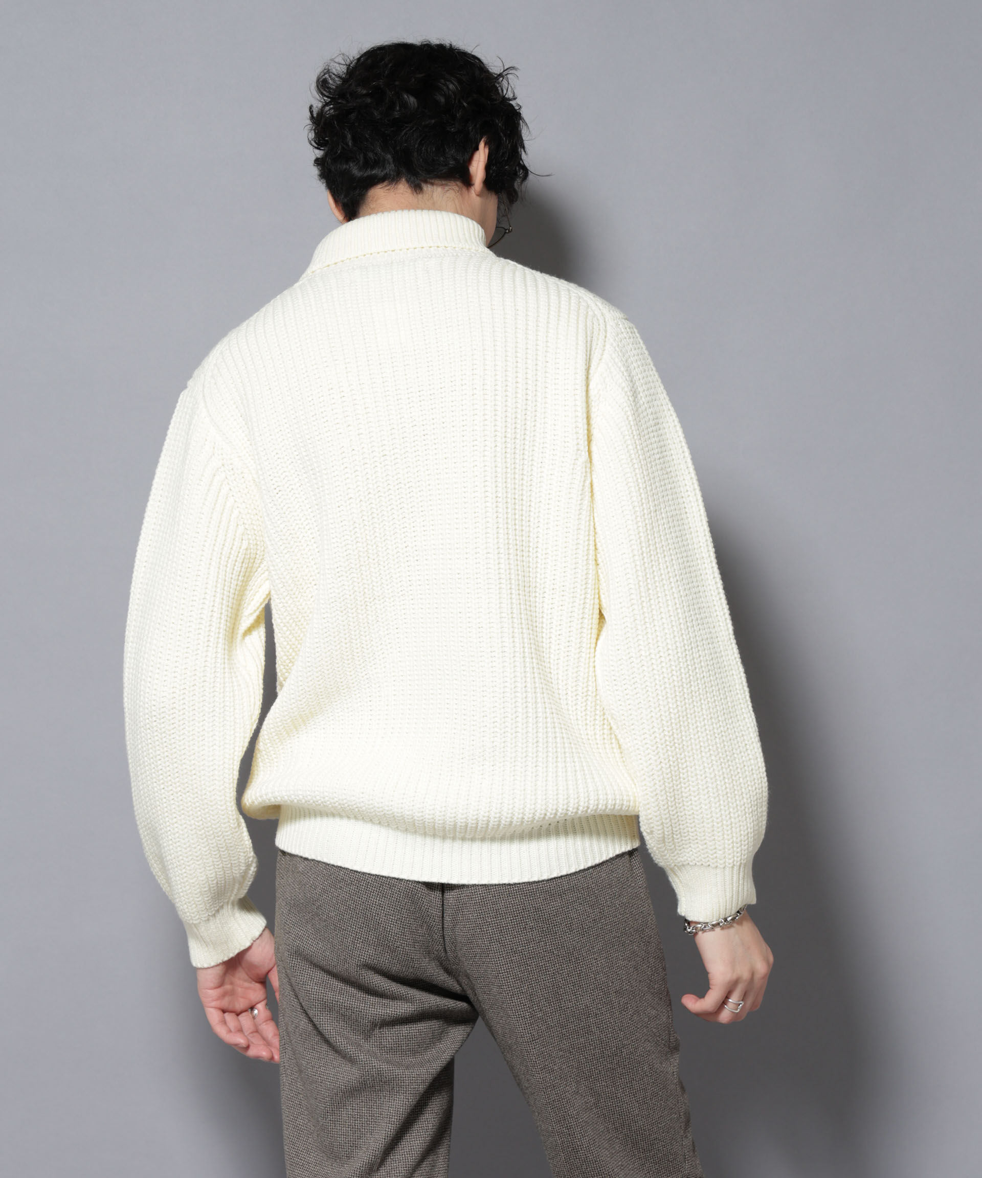 nano･universe「ローゲージタートルニット」|ニット・セーター|