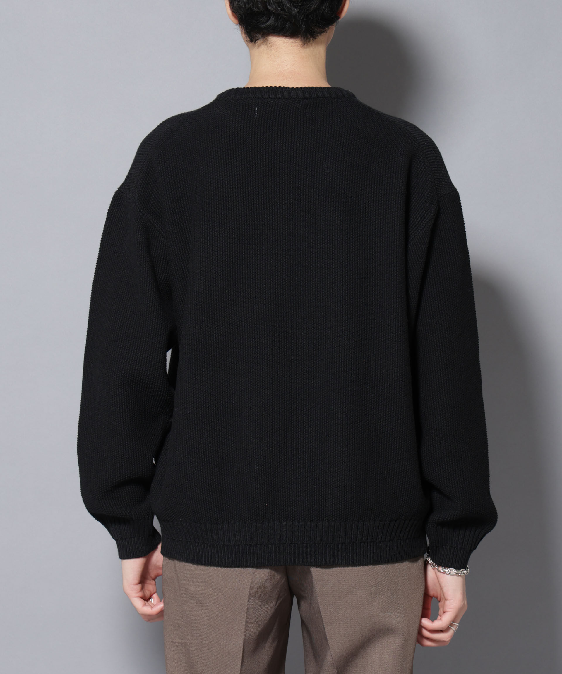 nano･universe「コットンMIXバルキーカノコクルーネックニット」|ニット・セーター|