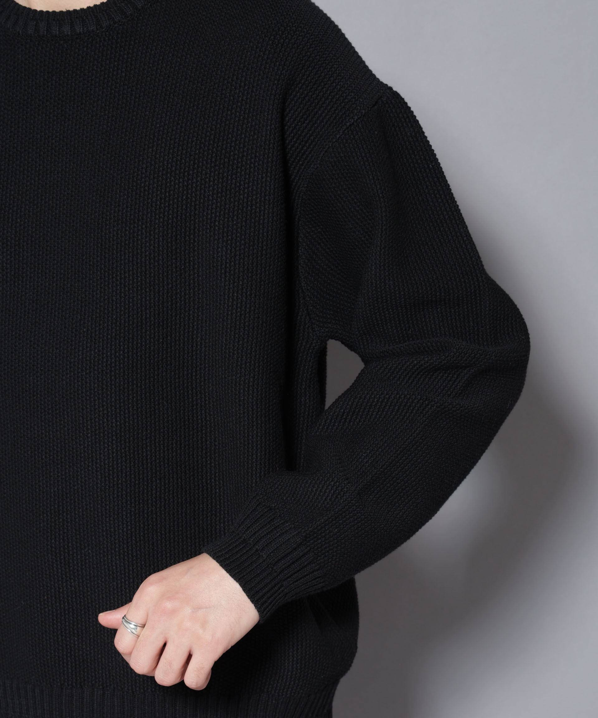 nano･universe「コットンMIXバルキーカノコクルーネックニット」|ニット・セーター|