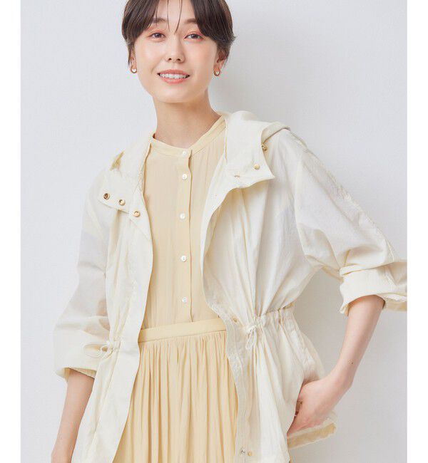 組曲「【撥水・WEB限定】ギャザーフード パッカブルブルゾン」|ブルゾン・スタジャン|エクリュ系