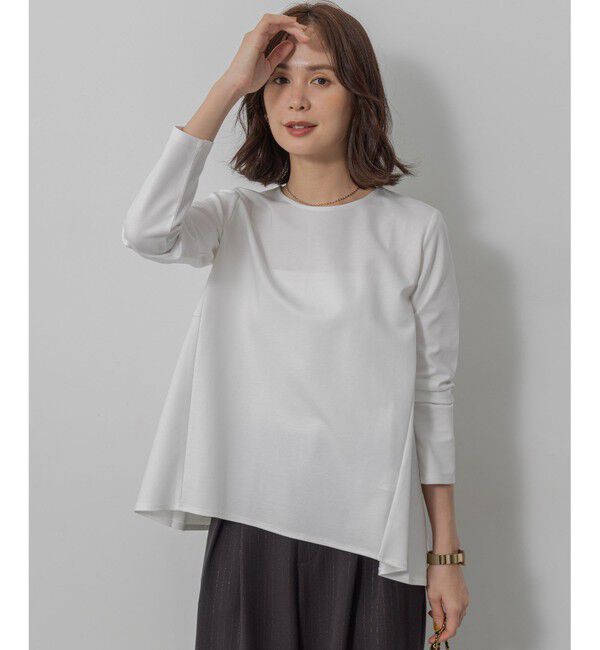 組曲「バックフレアロングＴシャツ」|Tシャツ・カットソー|ホワイト系