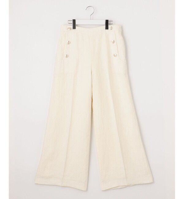 自由区「【XSサイズ～】ブライトリネンオックス ワイドパンツ」|その他|